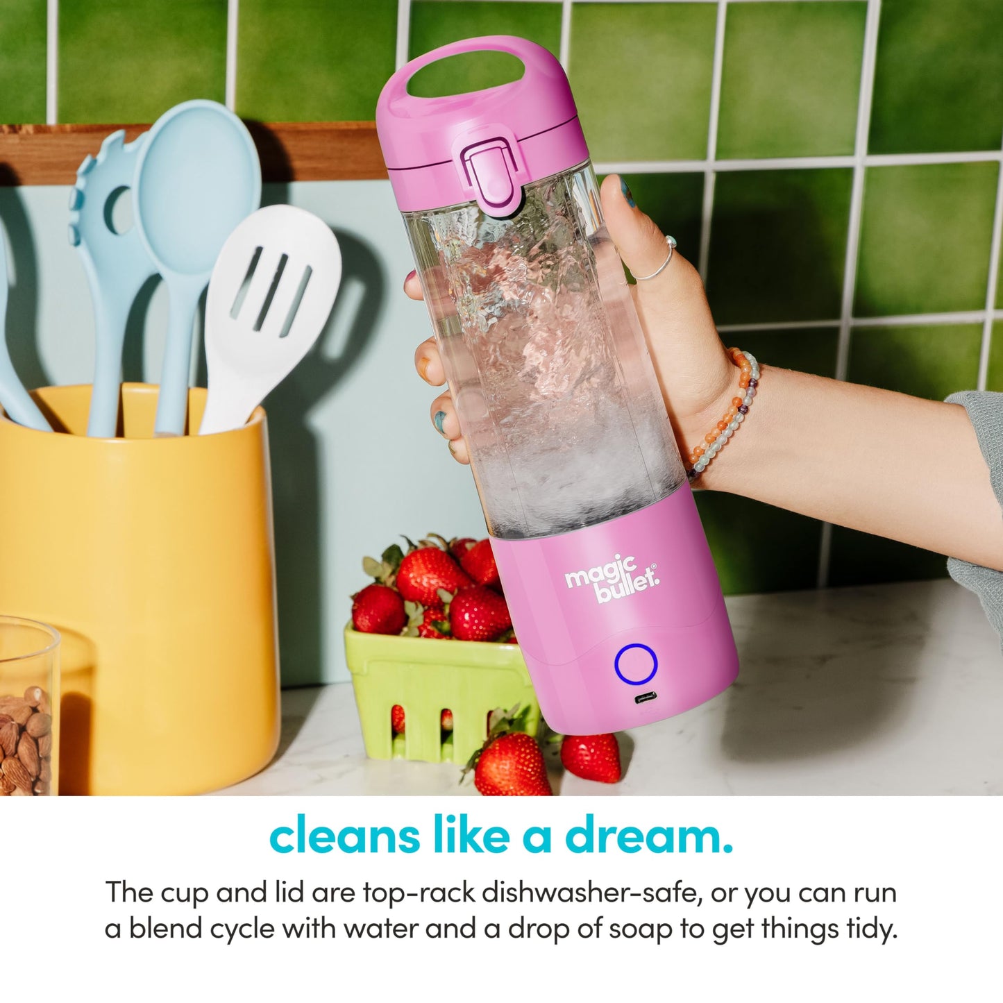 magic bullet Portable Blender MBPB50100FP Flamingo Pink