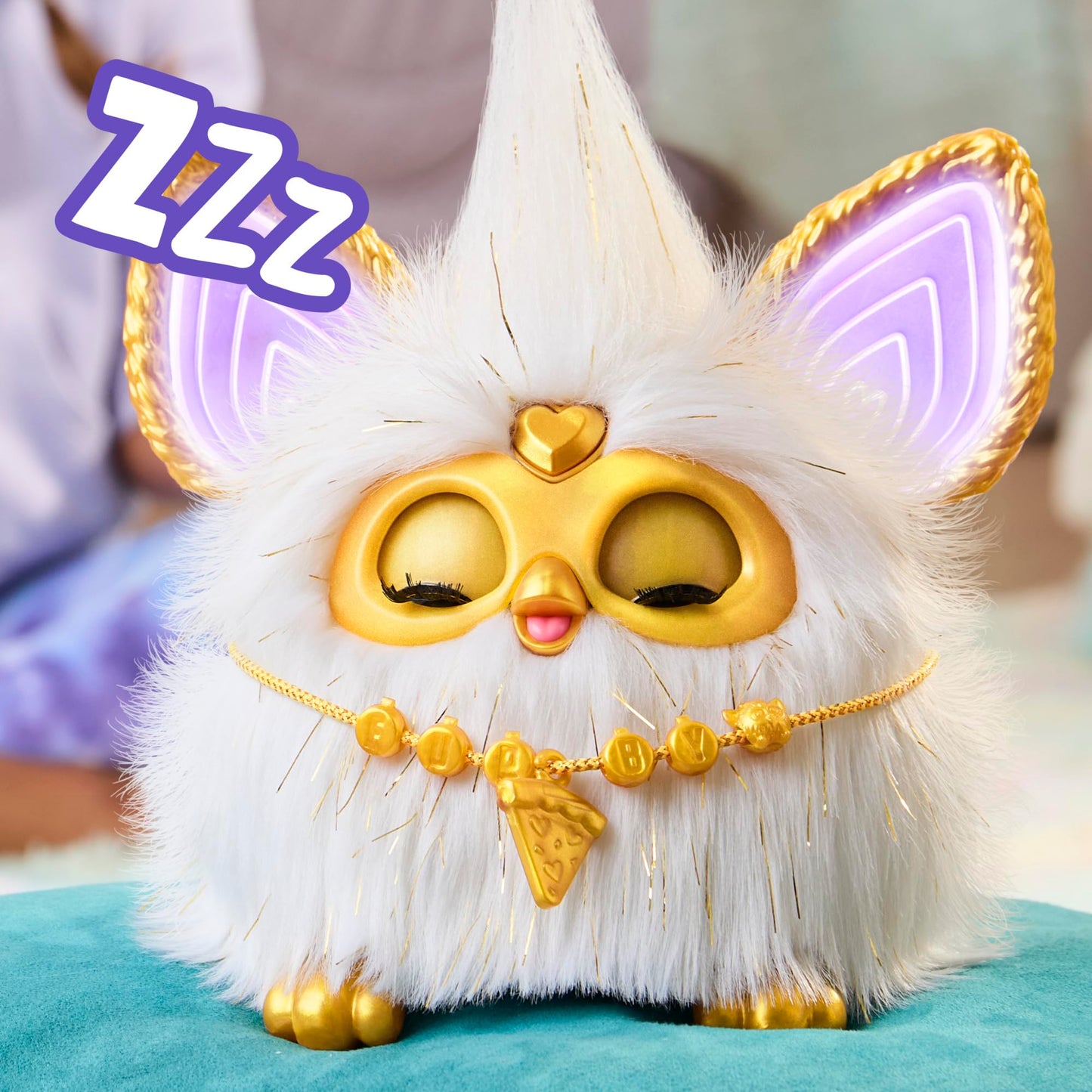 Furby Gold Glam Interactive Plush Toys for 6 Year Old Girls & Boys & Up, Voice Activated Animatronic, Speaks English & Furbish, White (Amazon Exclusive)