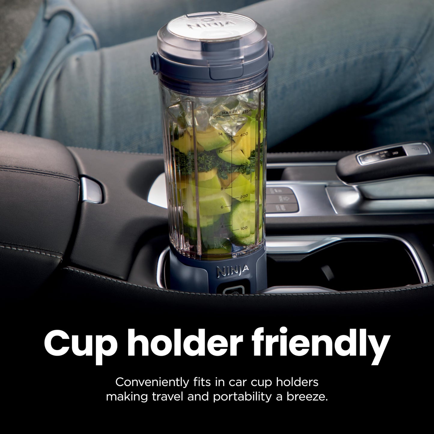 Ninja Blast Portable Blender | Cordless | 18-oz. Vessel | Personal Mixer for Shakes & Smoothies | BPA Free | Leakproof Lid & Sip Spout | USB-C Rechargeable | Dishwasher Safe Parts | Black | BC151BK