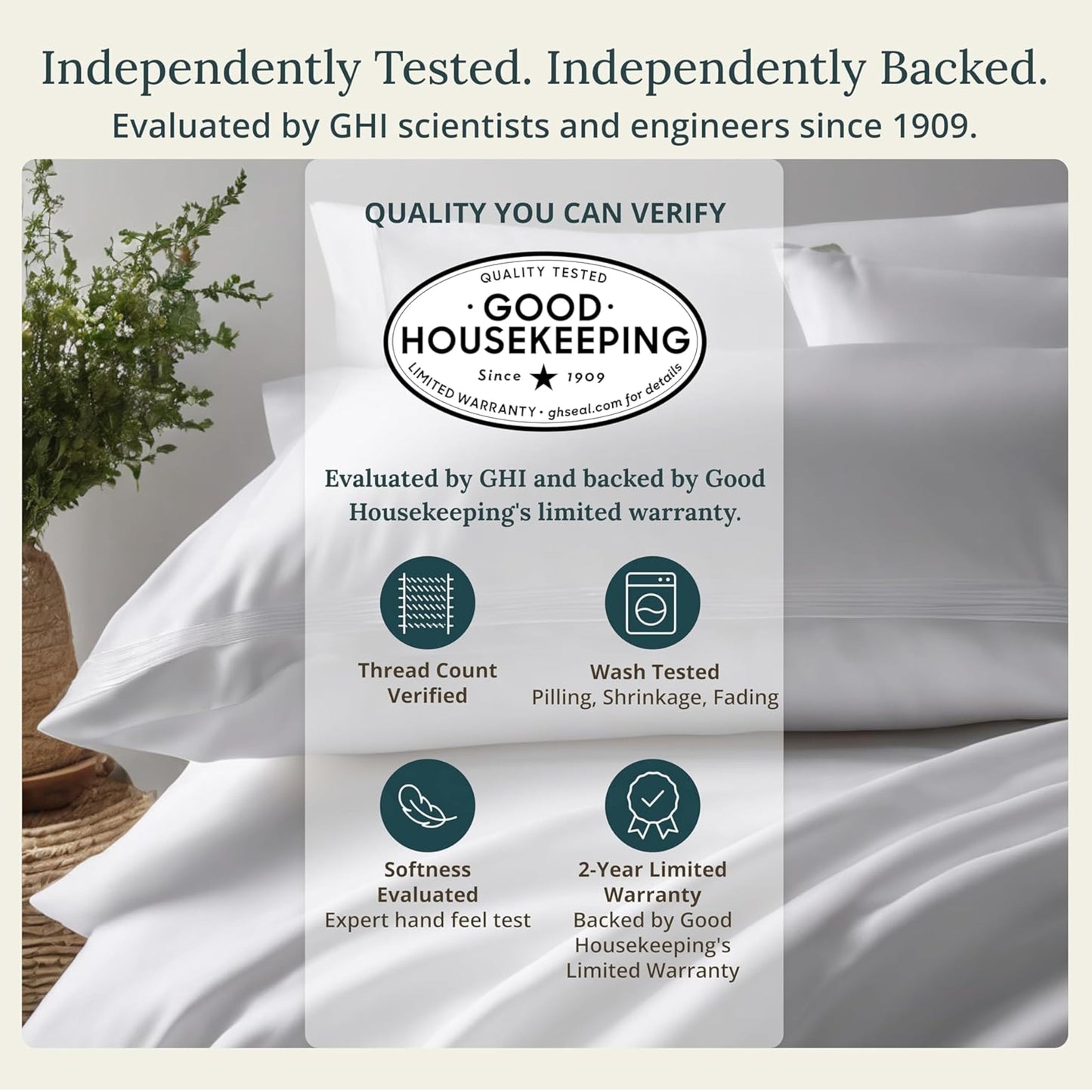 California Design Den King Sheets Set - Soft 100% Organic Cotton Sheets with Deep Pockets, Crisp Percale, Breathable and Durable Bedding Set - True Ivory