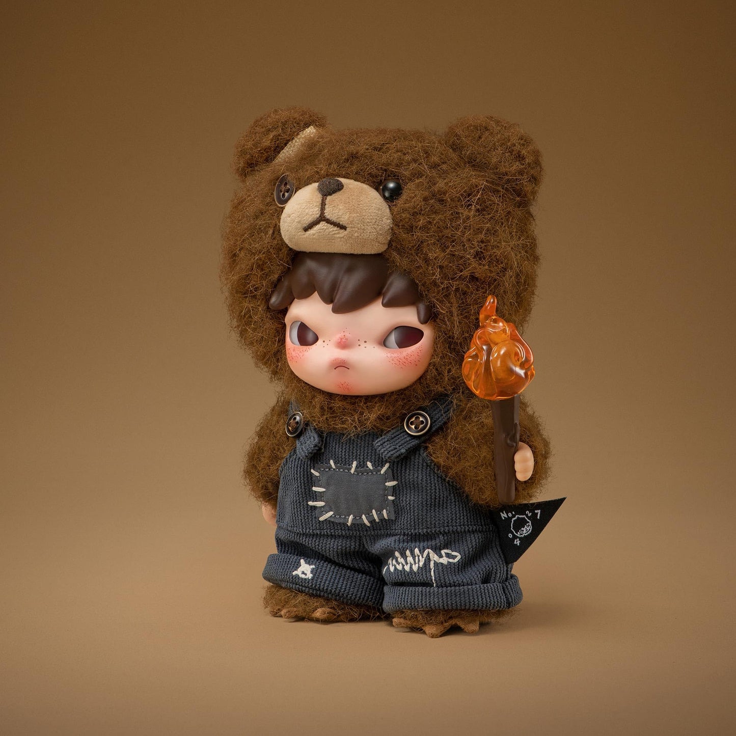 POP MART Hirono Living Wild-Fight for Joy Plush Doll, HIRONO Toys for Modern Home Decor, Collectible Toy Set for Desk Accessories, 1PC