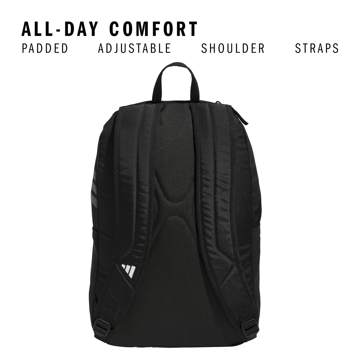 adidas Stadium Team Sports Backpack for Men and Women (36l) Durable Athletic Laptop Bag, Black/4.0, OSFA