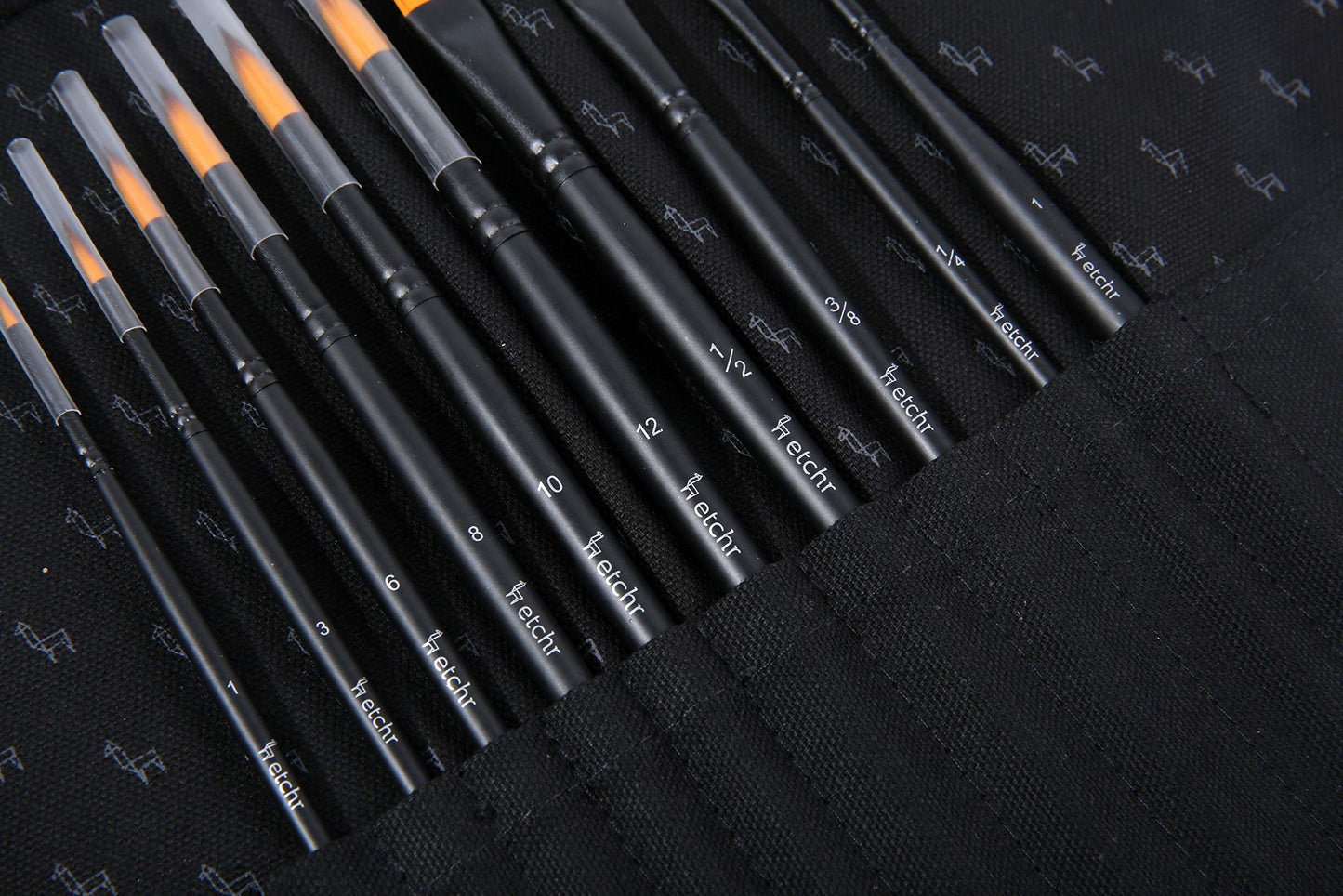 Etchr Professional Artist Paintbrushes – 10 Assorted Vegan-Friendly Watercolor Brushes in Carry Case - Quality Brush Set