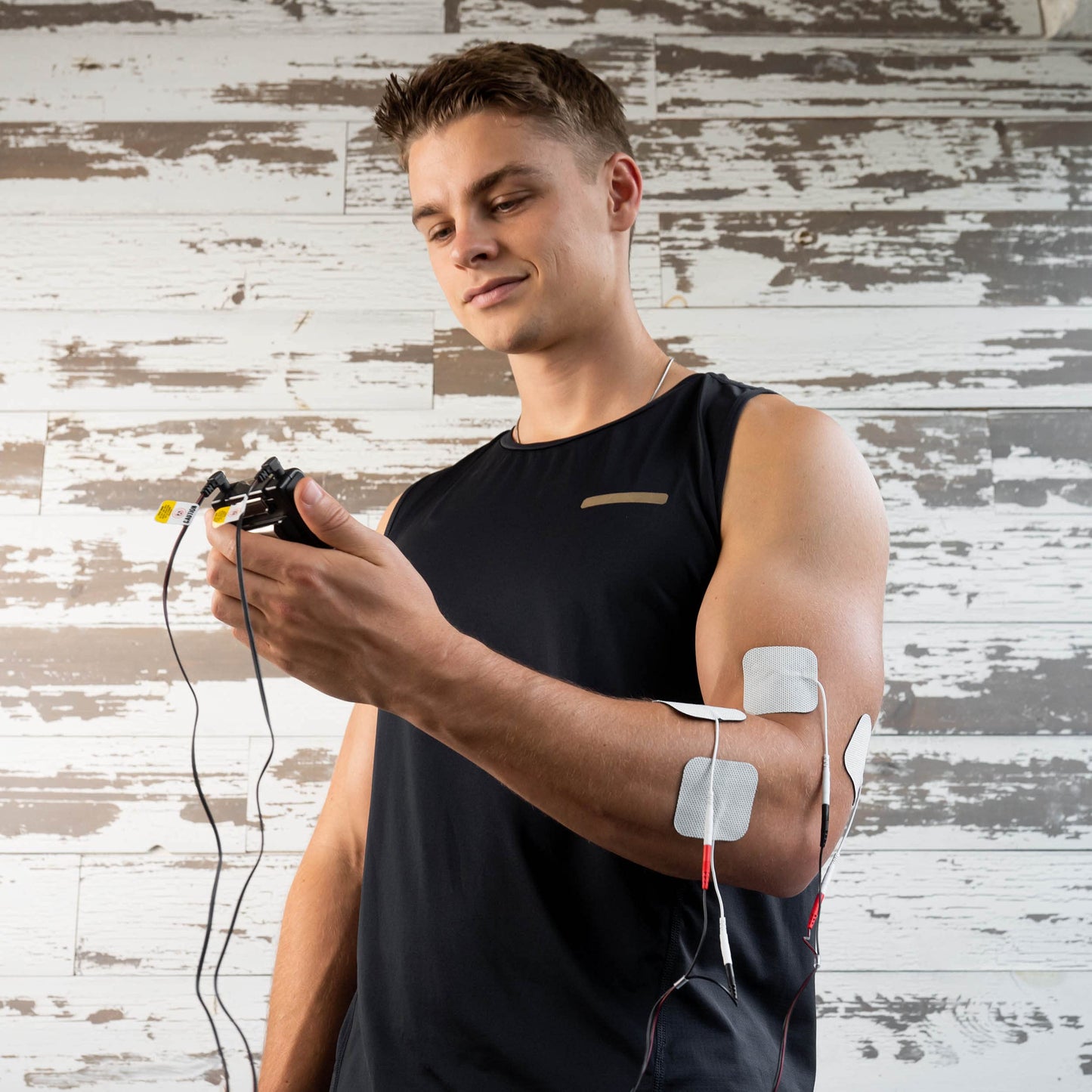 Roscoe Medical EMS and TENS Unit Muscle Stimulator with 48 Pack of Electrodes