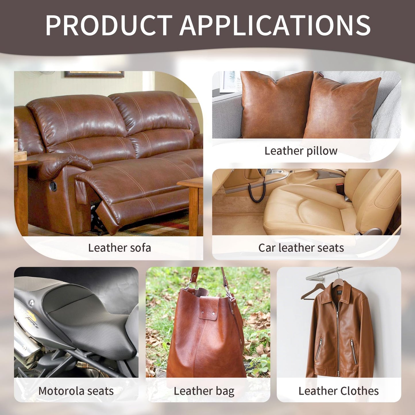 BSZHTECH Leather Repair Tape Self-Adhesive Leather Repair Patch for Couch Furniture Sofas Car Seats Advanced PU Vinyl Leather Repair Kit (Dark Brown, 35.4X79 inch)