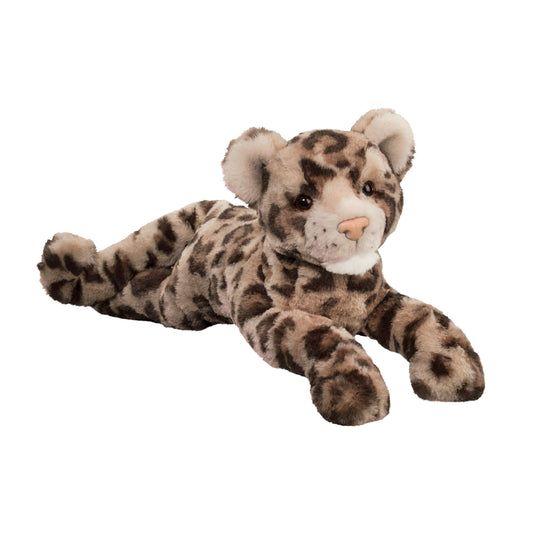 Douglas Saffron DLux Leopard Plush Stuffed Animal – Realistic Soft Big Cat Plush Toy for Kids, Wildlife Lovers & Leopard Fans, 20" Long (51 cm)
