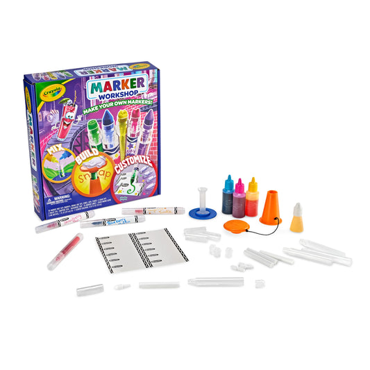 Crayola Marker Workshop (20 Markers), Kids Marker Maker Art Set, DIY Arts & Crafts Kit for Kids, Gift for Kids, Ages 6+