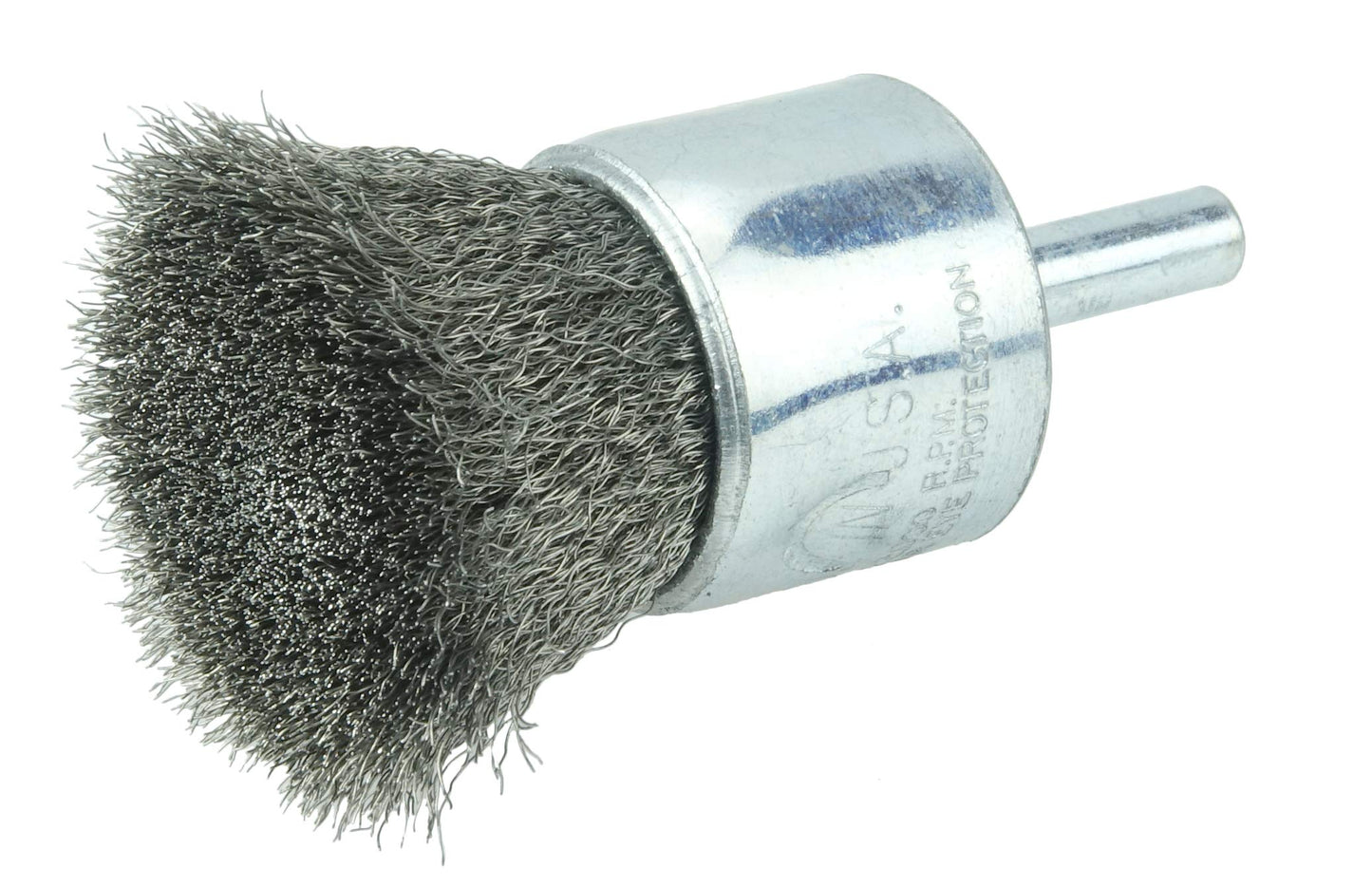 Weiler 36285 Wolverine 1" Crimped Wire End Brush, .006" Stainless Steel Fill, 1/4" Stem, Made in The USA (Pack of 10)