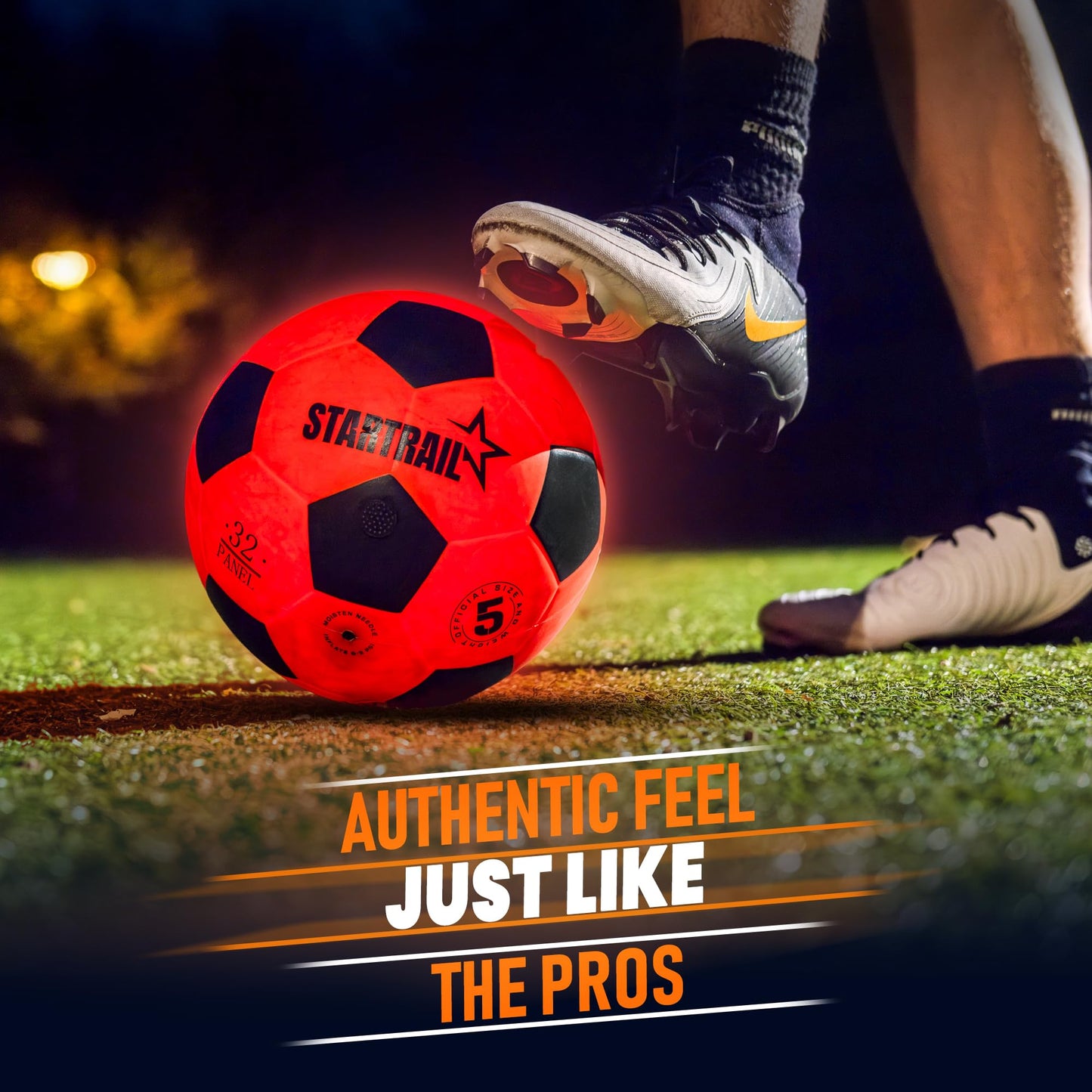 Light Up Soccer Ball, Glow in the Dark Ball NO 5, Soccer Gifts for Boys 8-12, 12-14 Year Old, Kids & Teens Gift Ideas, Sports Toys for Boy & Girl Ages 8 9 10 11 12 13 14 15, Glowing Outdoor Activity