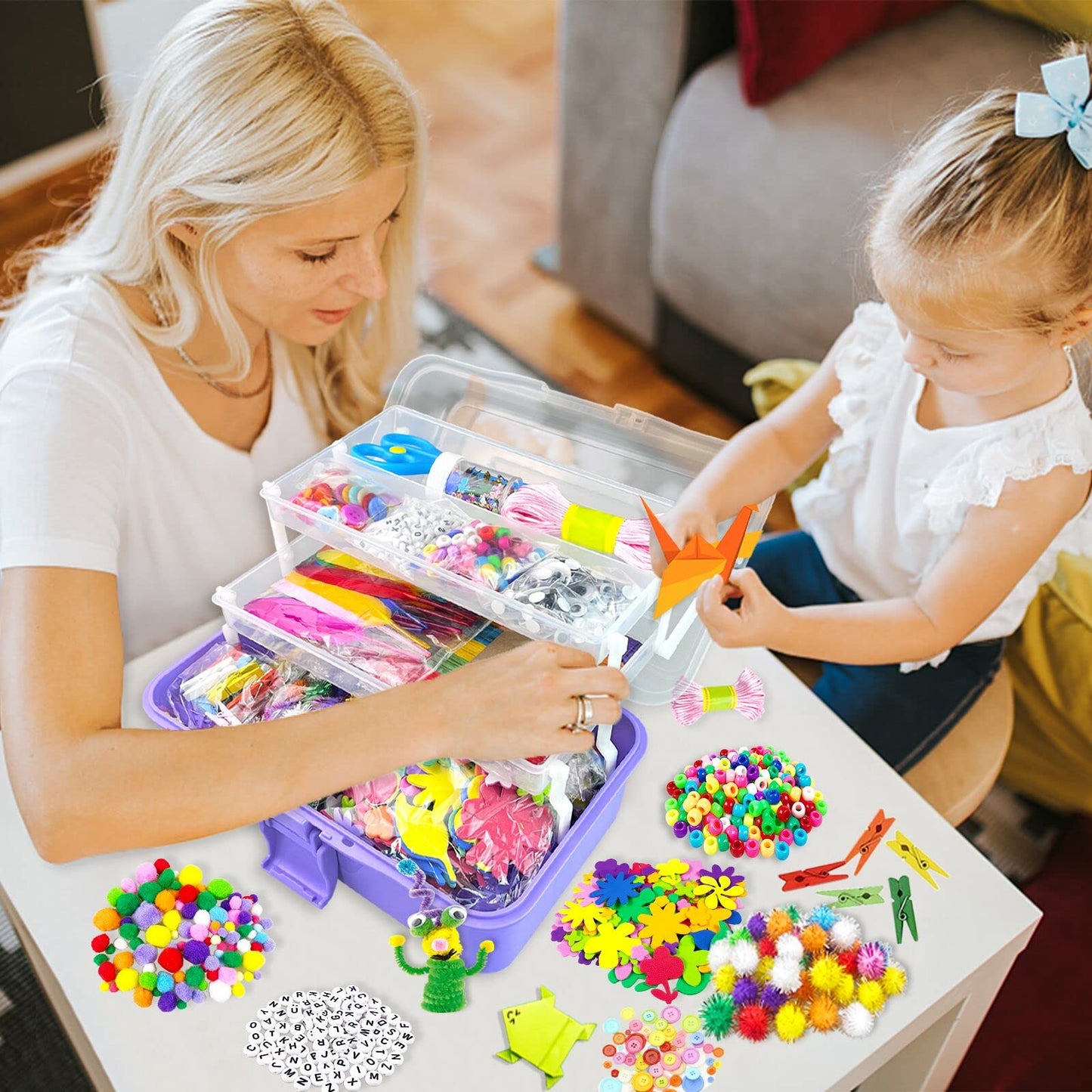 VLUSSO Kids Crafts Supplies Kit Arts and Crafts for Kids