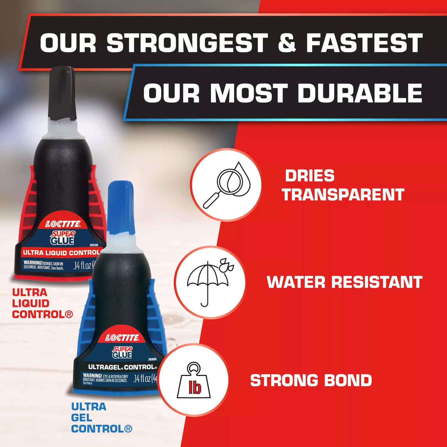 Loctite Super Glue Ultra Gel Control, Clear, 0.14 fl oz Bottle, 12 Pack - Superglue for Plastic, Wood, Metal, Crafts & Repair, Cyanoacrylate Adhesive Instant Glue, Quick Dry