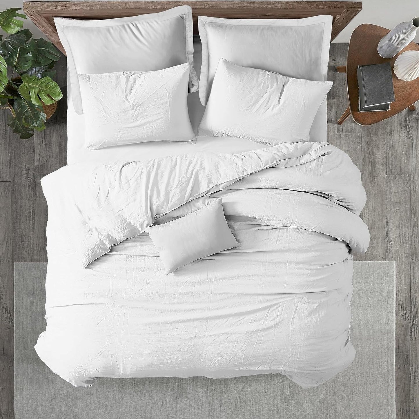 Kotton Culture 3 Pc Queen Size Duvet Cover Set 100% Egyptian Cotton - Luxury 1000 Thread Count Hotel Quality, Soft, Breathable, Comforter cover with Zipper Closure & Corner ties (White,Queen 90"x 90")