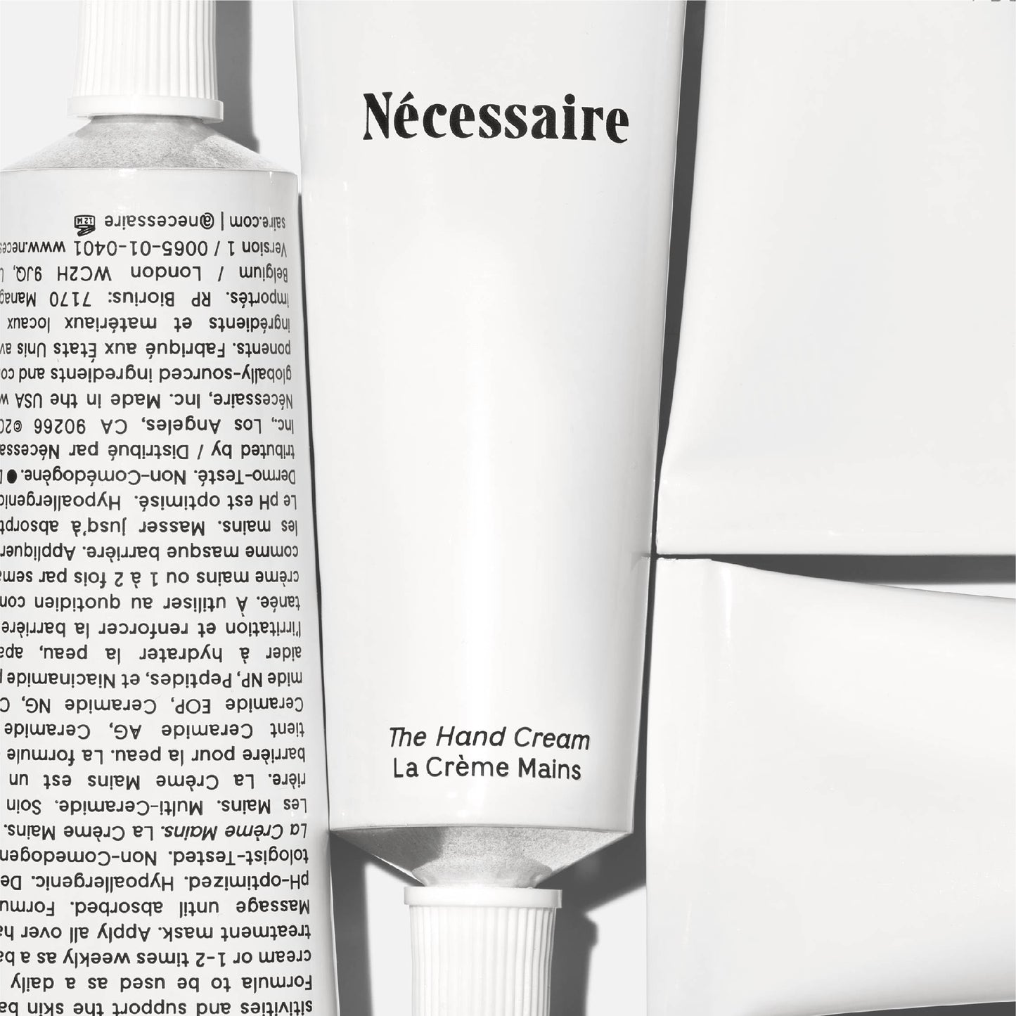Nécessaire - The Hand Cream for Women & Men with 5 Ceramides & Peptides, Fragrance-Free Hand Lotion, Fast-Absorbing, Non-Greasy. - 2.2 fl oz.