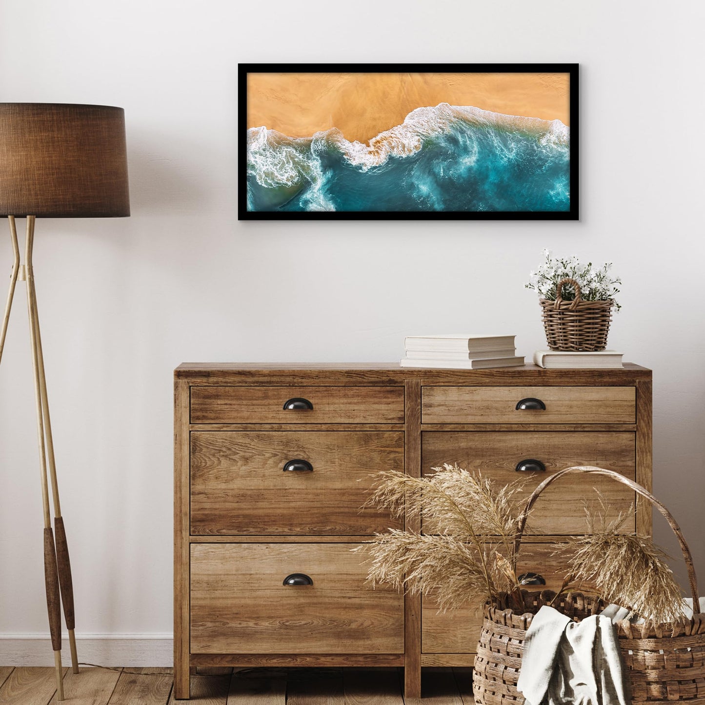 Americanflat 12x28 Picture Frame with Polished Plexiglass - Signature Collection - Gallery-Style Frames Made of Engineered Wood - Photo Frame for Wall Display - Black
