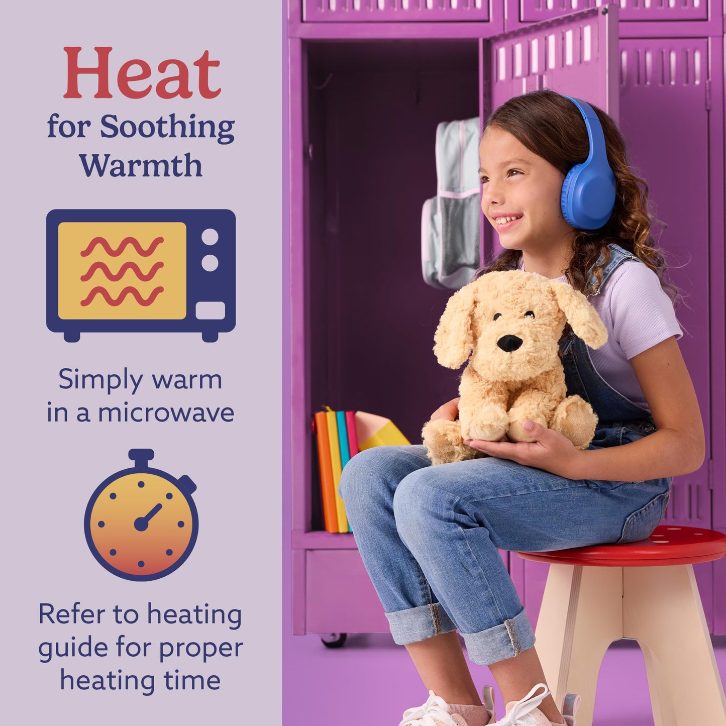 INTELEX Warmies Microwavable French Lavender Scented Plush, Golden Dog Warmies