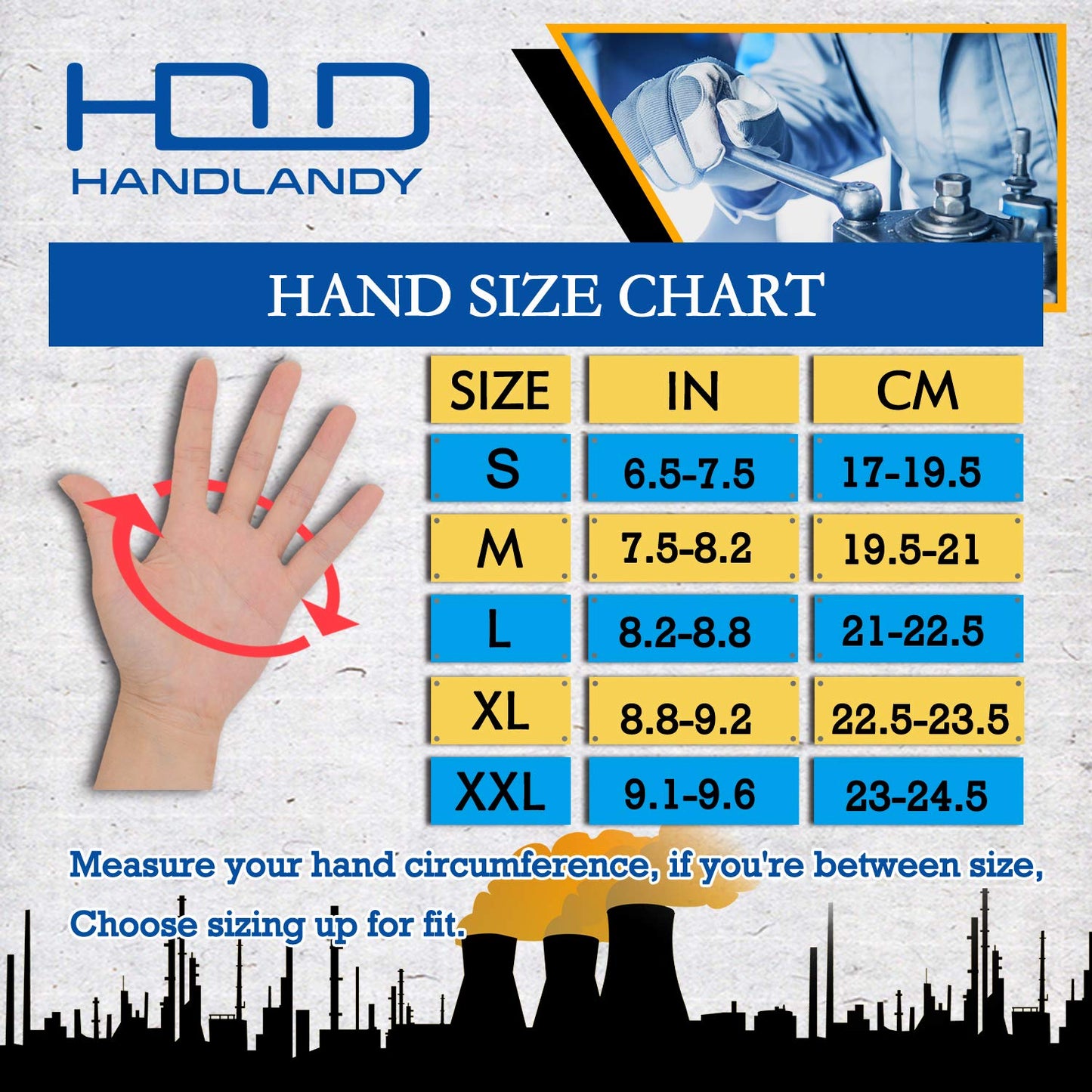 HANDLANDY Mens Work Gloves Touch screen, Pack of 6 Pairs Flexible Breathable Utility Gloves (Large, Grey (6 pairs))