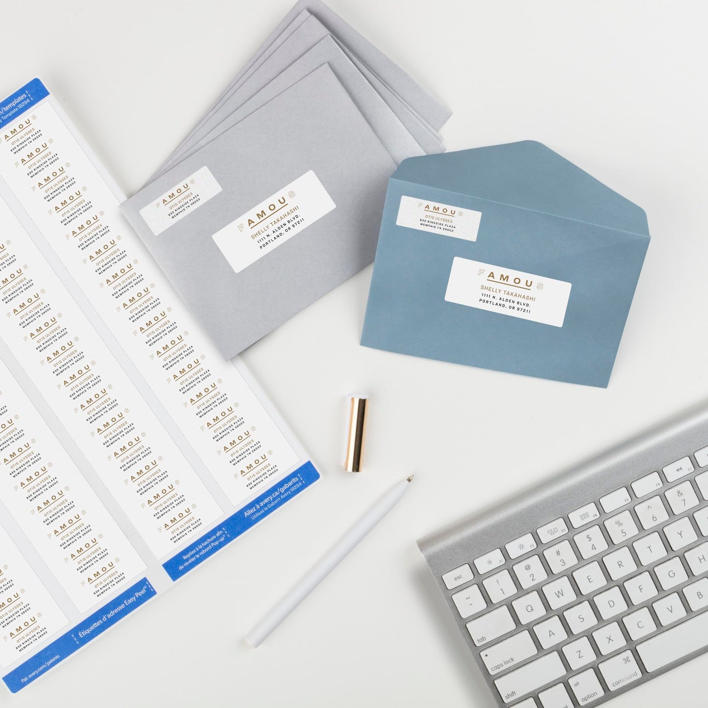 Avery Printable Return Address Labels, Sure Feed Technology, 2/3" x 1-3/4", White, Laser & Inkjet Compatible, 600 Blank Labels per Pack, Great for High-Volume Mailing (5-Pack of 18294)
