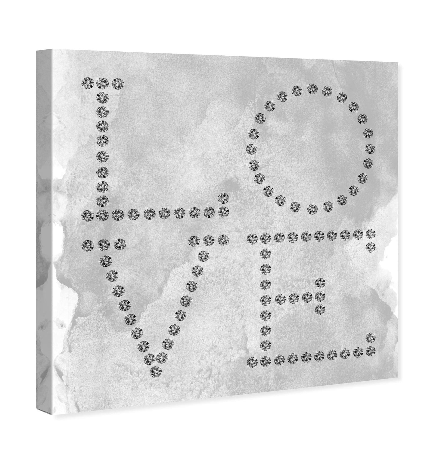 The Oliver Gal Artist Co. Typography and Quotes Wall Art Canvas Prints 'Love Diamonds' Home Décor, 16 in x 16