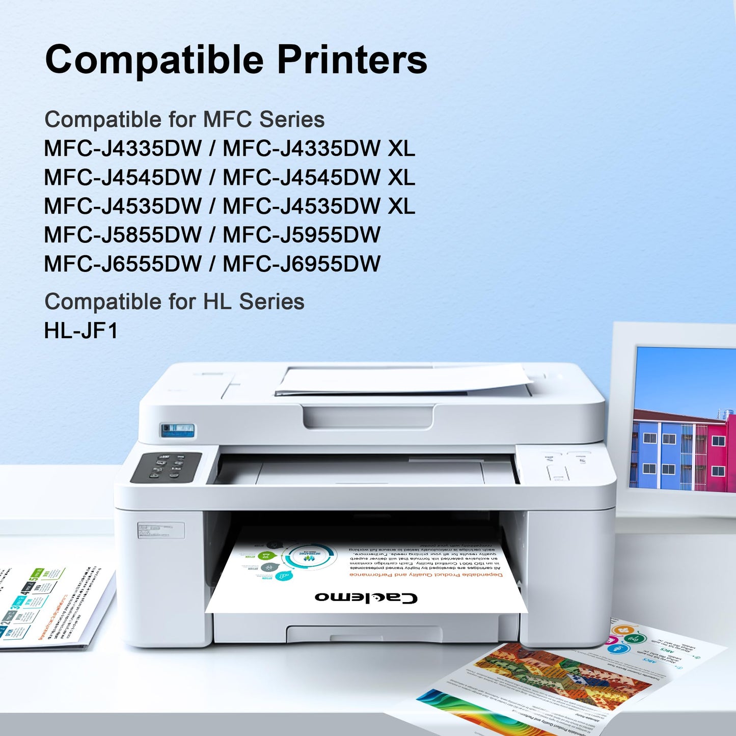 LC406XL Ink Cartridges for Brother Printer for Brother LC406XL LC406 LC 406XL for Brother LC406 Ink Cartridges Compatible with Brother MFC-J4335DW,MFC-J5855DW,MFC-J4535DW,MFC-J6555DW Printer (4 Pack)