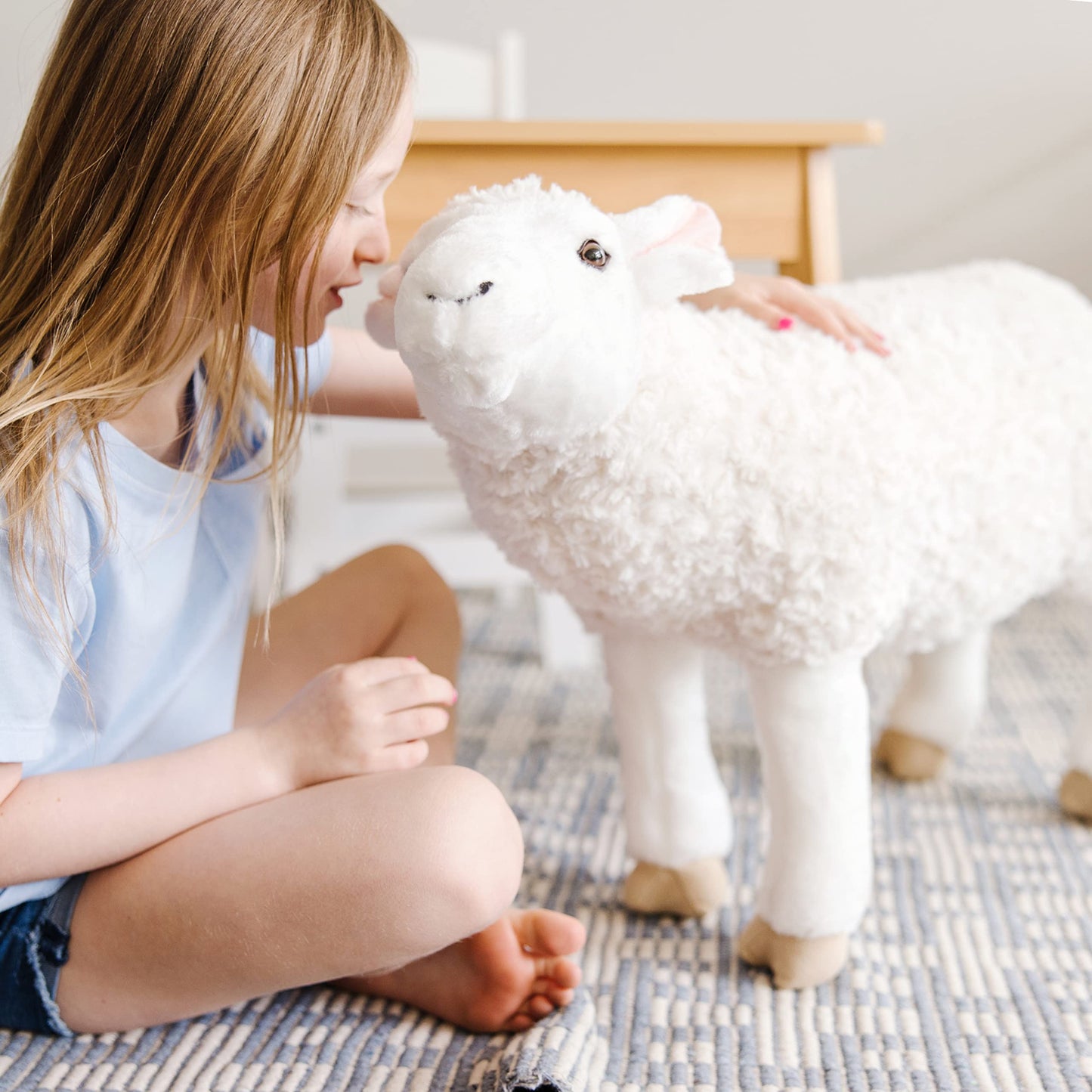 Melissa & Doug Giant Sheep - Lifelike Stuffed Animal (Nearly 2 feet Tall) Extra Large Stuffed Animals, Plush Animal Sheep for Ages 3+