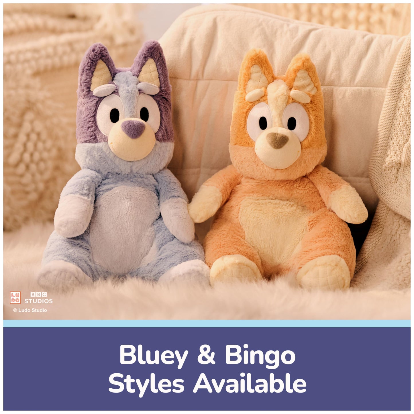 GUND Official Bluey Oh So Snuggly Plush, Bluey Plushies, Stuffed Animal Sensory Toy for Babies and Toddlers, Blue, 12.5”