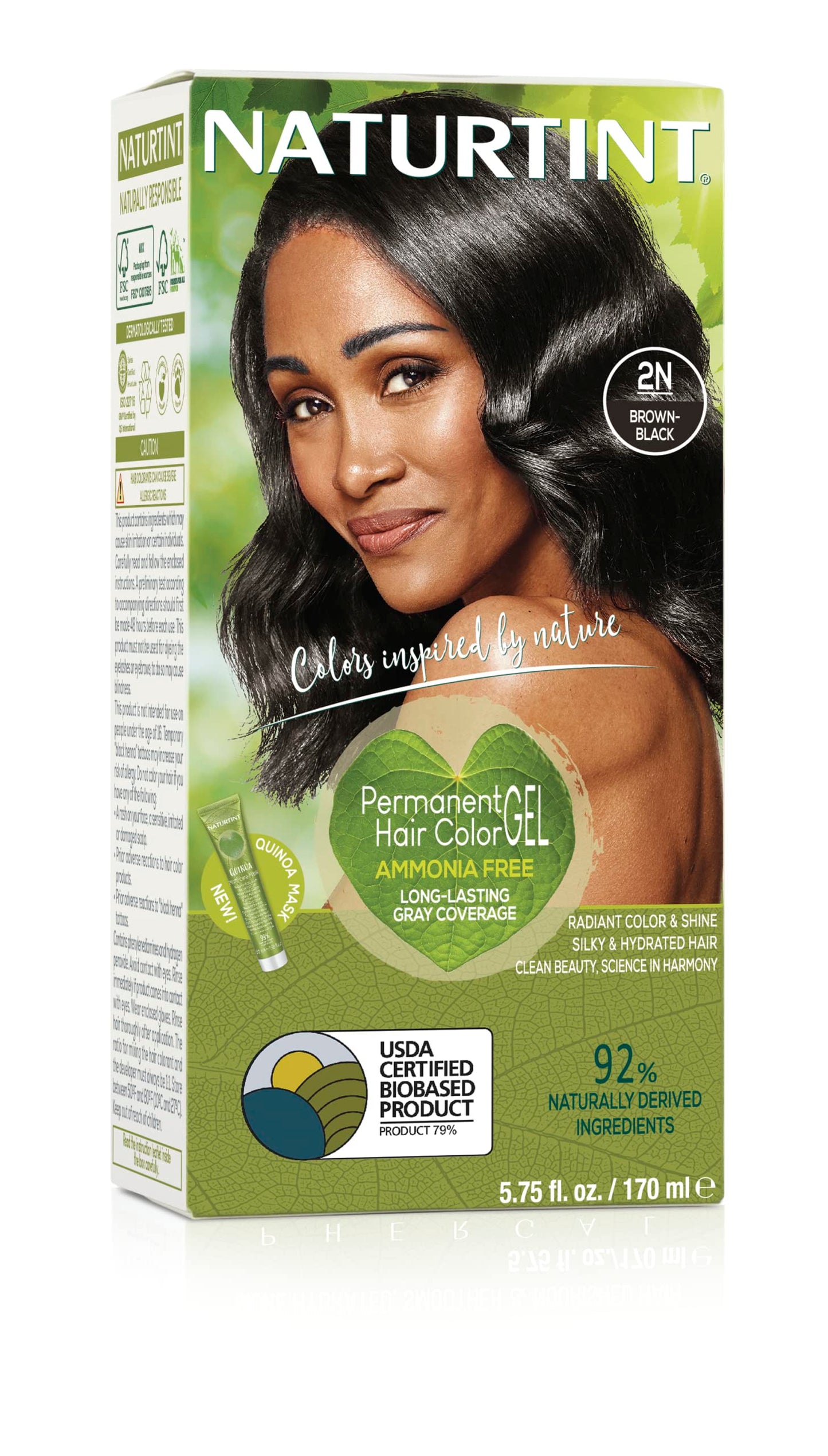Naturtint - Hair Color Women 2N Brown Black - 5.45 Fluid Ounces (3Pack)