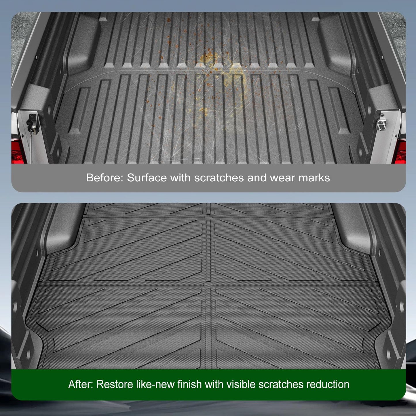 xipoqix 5.3Ft Bed Mat Compatible with 2017-2025 Honda Ridgeline Truck Bed Liner Cargo Mat Replacement for 2017-2025 Honda Ridgeline Accessories(Bed Mat)