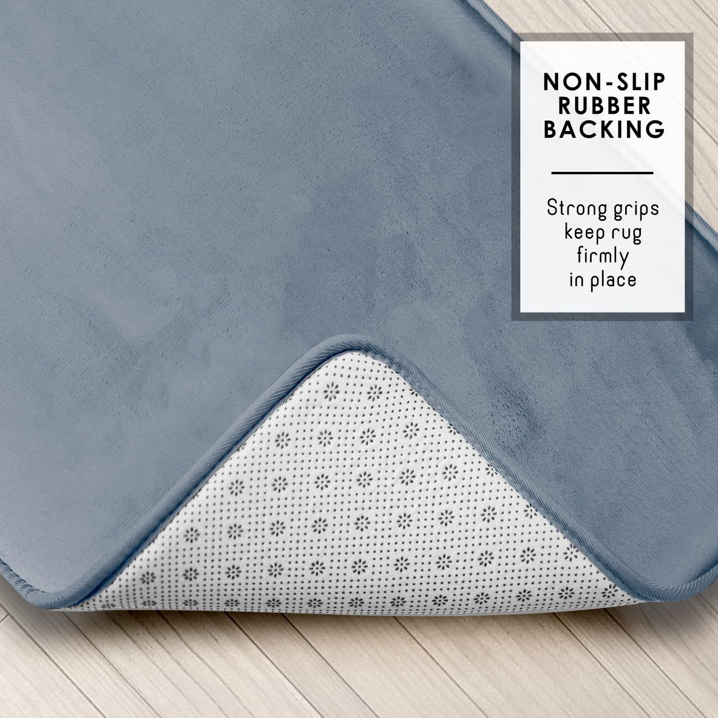 Clara Clark Bathroom Rugs, Velvet Memory Foam Bath Mat, Non-Slip Bath Rugs, Machine Wash, Dries Quickly, Ultra Soft Plush Bath Mats for Bathroom,