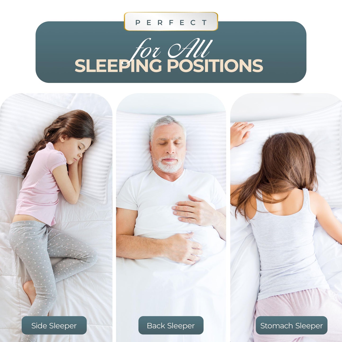 Utopia Bedding Bed Pillows King Size Set of 4 (White), Down Alternative Pillows for Sleeping, Cooling Hotel Quality Pillow Set for Back, Stomach or Side Sleepers