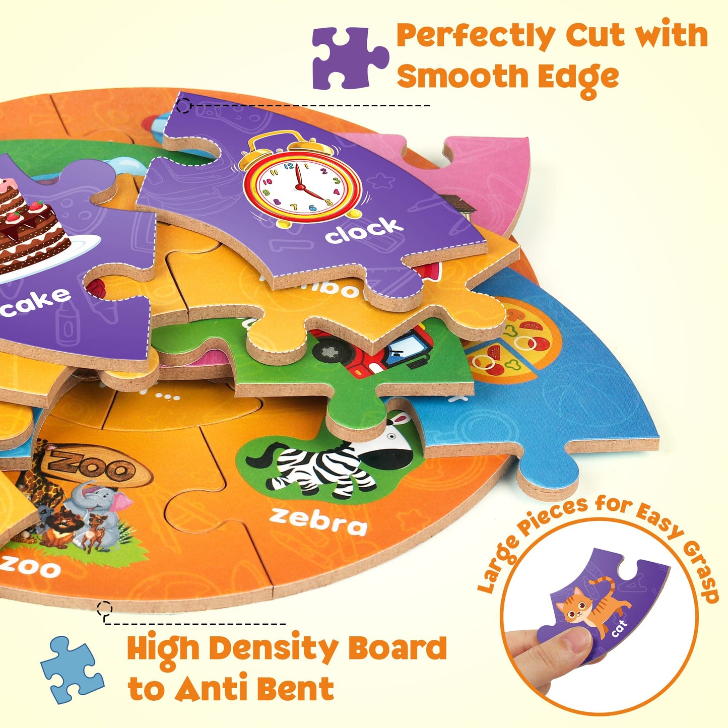 SYNARRY Wooden Number and Alphabet Puzzles for Kids 3-5, ABC Learning for Toddlers Ages 3+, Preschool Activities Letter Puzzles Montessori Educational Toys Gifts 4 5 6 7 8 Year Old Boys Girls