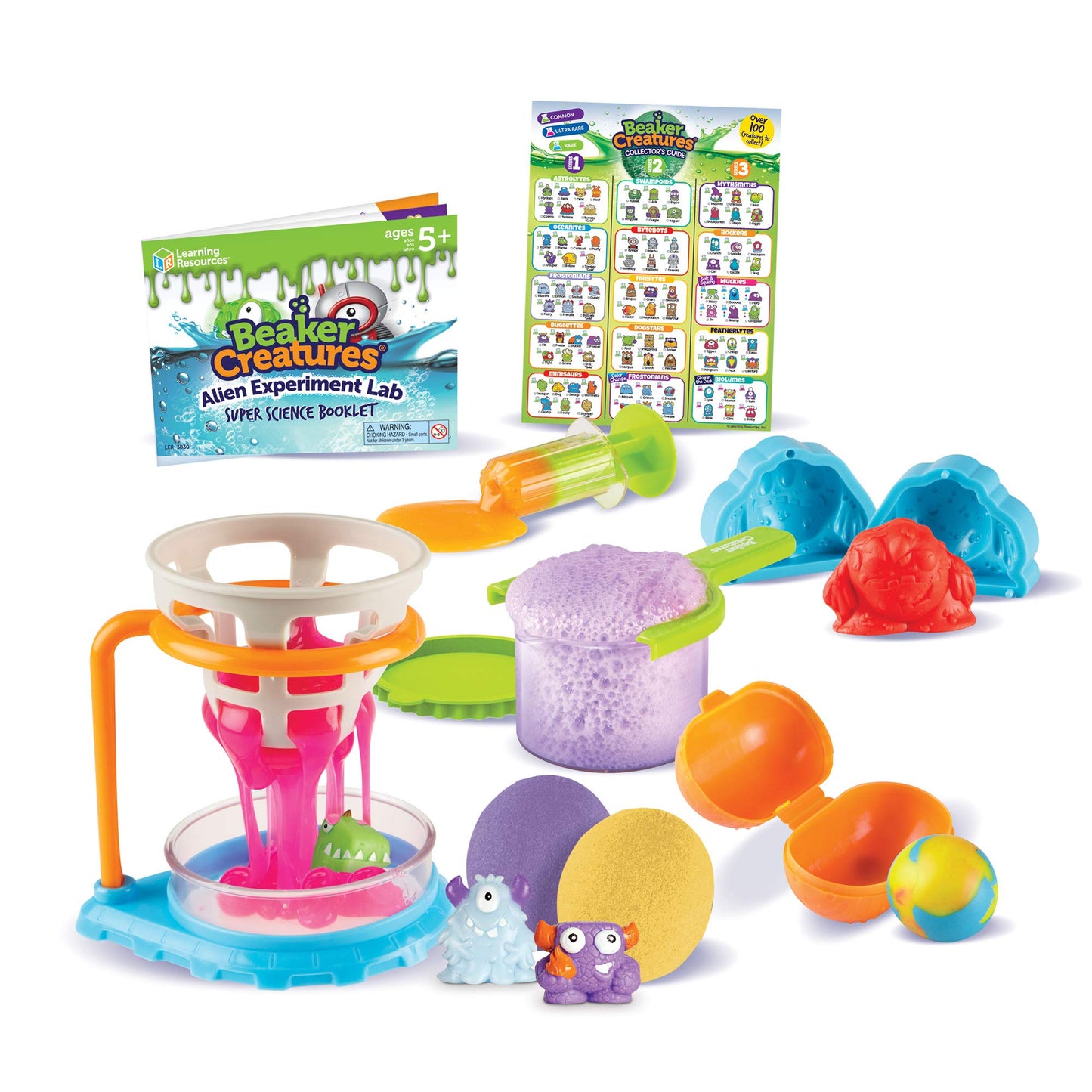 Learning Resources Beaker Creatures Alien Experiment Lab, Science Exploration, Science Kit for Kids, Fun Science Experiments for Kids, 18 Piece Set, Ages 5+