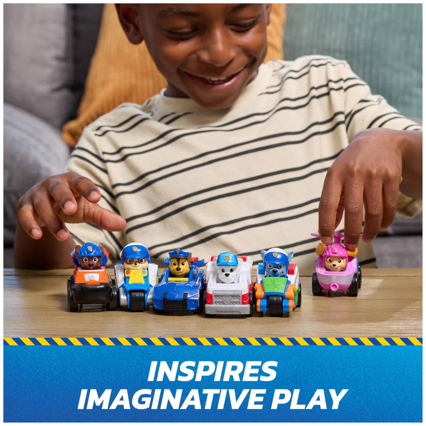 PAW Patrol Search & Rescue, Pup Squad Racers, 6-Pack of PAW Patrol Vehicles with Chase, Marshall, Skye, Rubble, Rocky, & Zuma, Kids Toys for Boys & Girls Ages 3 and Up