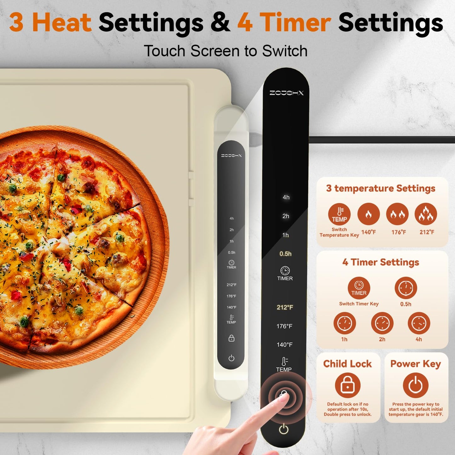 Warming Mat for Food Extra Large: 36"X16" Adjustable Silicone Food Warming Mat Heating Pad Food Warming Pad for Kitchen Counter Warming Trays for Buffets Party Hot Plates for Countertop Gifts Family