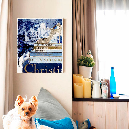 Wynwood Studio Fashion and Glam Wall Art Canvas Prints 'What's On My Mind Navy Custom' Home Décor, 24 in x 36