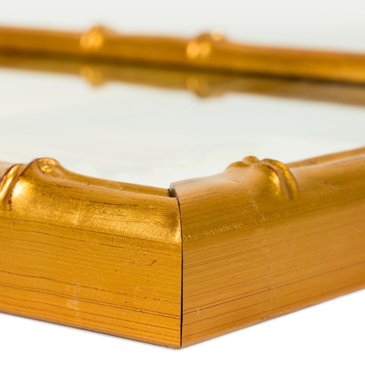 Craig Frames Faux Bamboo, 11x14 Picture Frame Matted for an 8x10 Photo, Vintage Gold