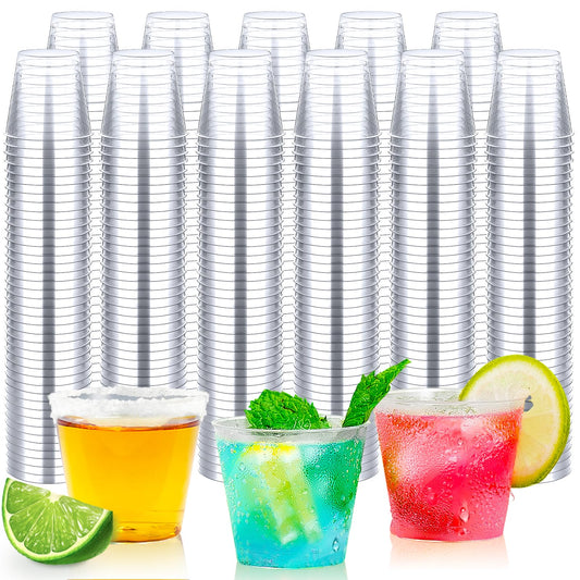 Byvivace 1000Count 1OZ Clear Hard Plastic Shot Cups - Mini Shot Glasses for Tequila, Whiskey, Vodka & Liquor, 1Oz Small Cup for Sauces & Dips, Perfect for Parties