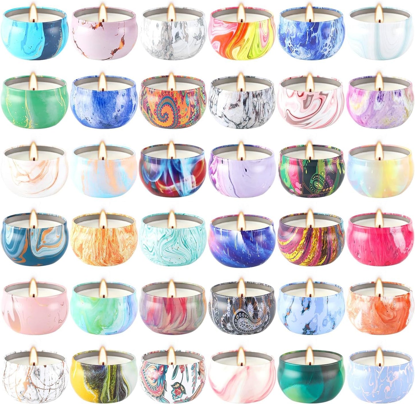 YOROXRG 36 Pack Scented Candles,Soy Wax Travel Tin Jar Candles,Aromatherapy Candles for Home 2.5 OZ Scented Candles for Mom for Christmas Candles, Birthday, Thanksgiving, Mother's Day,Valentine'sDay