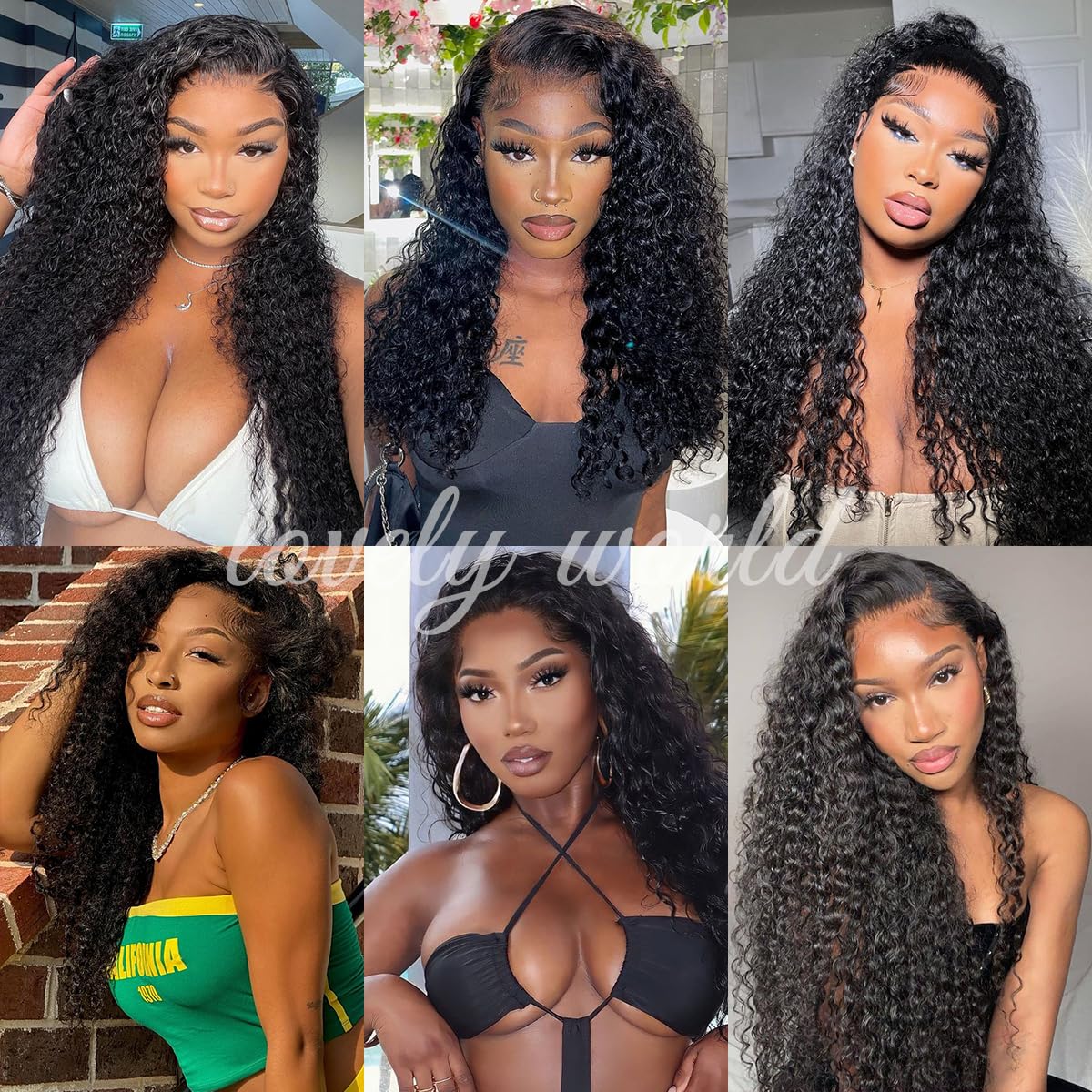Lovelyworld Deep Wave Lace Front Wigs Human Hair 30 inch 200 Density 13X4 HD Deep Curly Lace Front Human Hair Wig Lace Frontal Human Hair Wigs for Women
