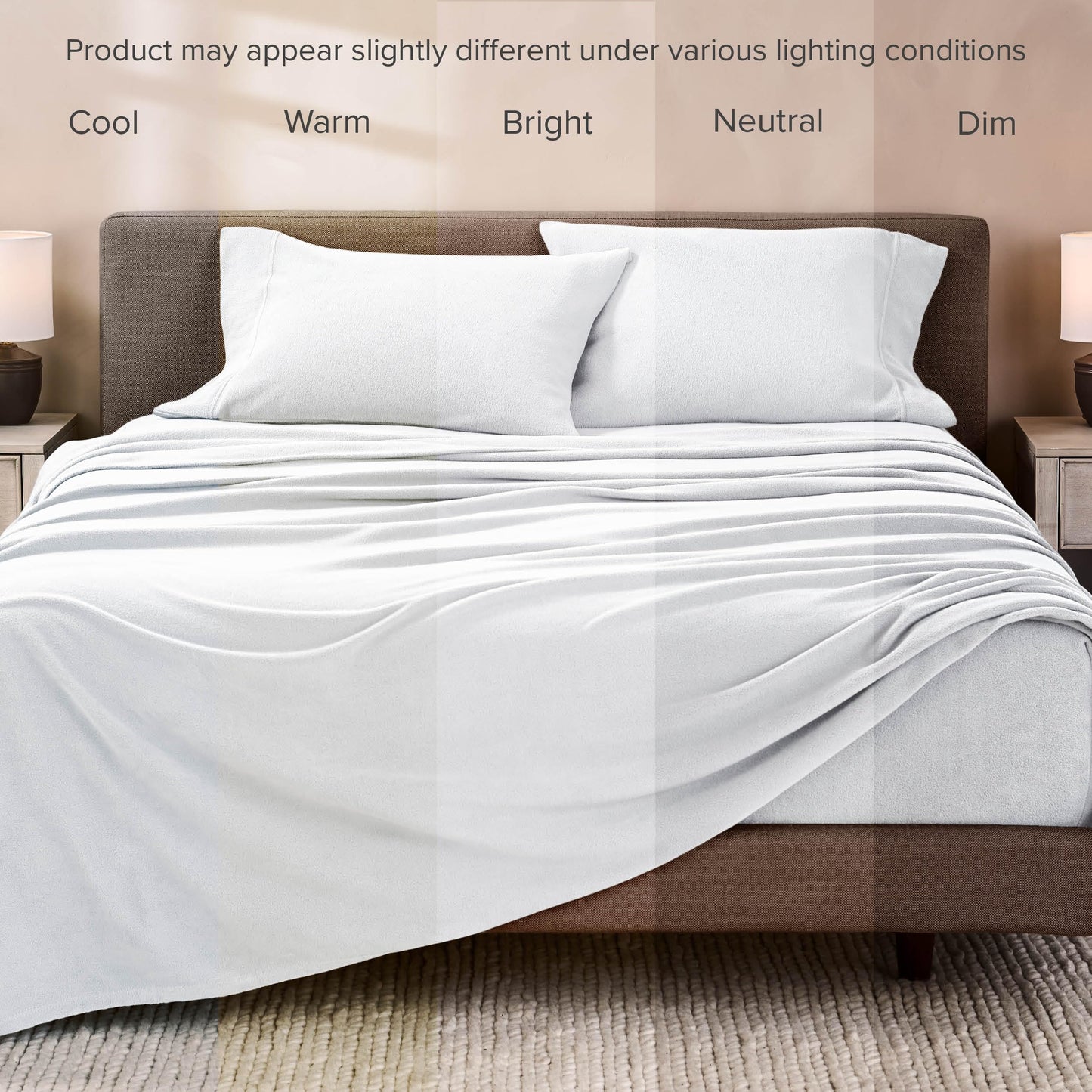 Bare Home Super Soft Fleece Sheet Set - Full Size - Extra Plush Polar Fleece, No-Pilling Bed Sheets - All Season Cozy Warmth (Full, White)