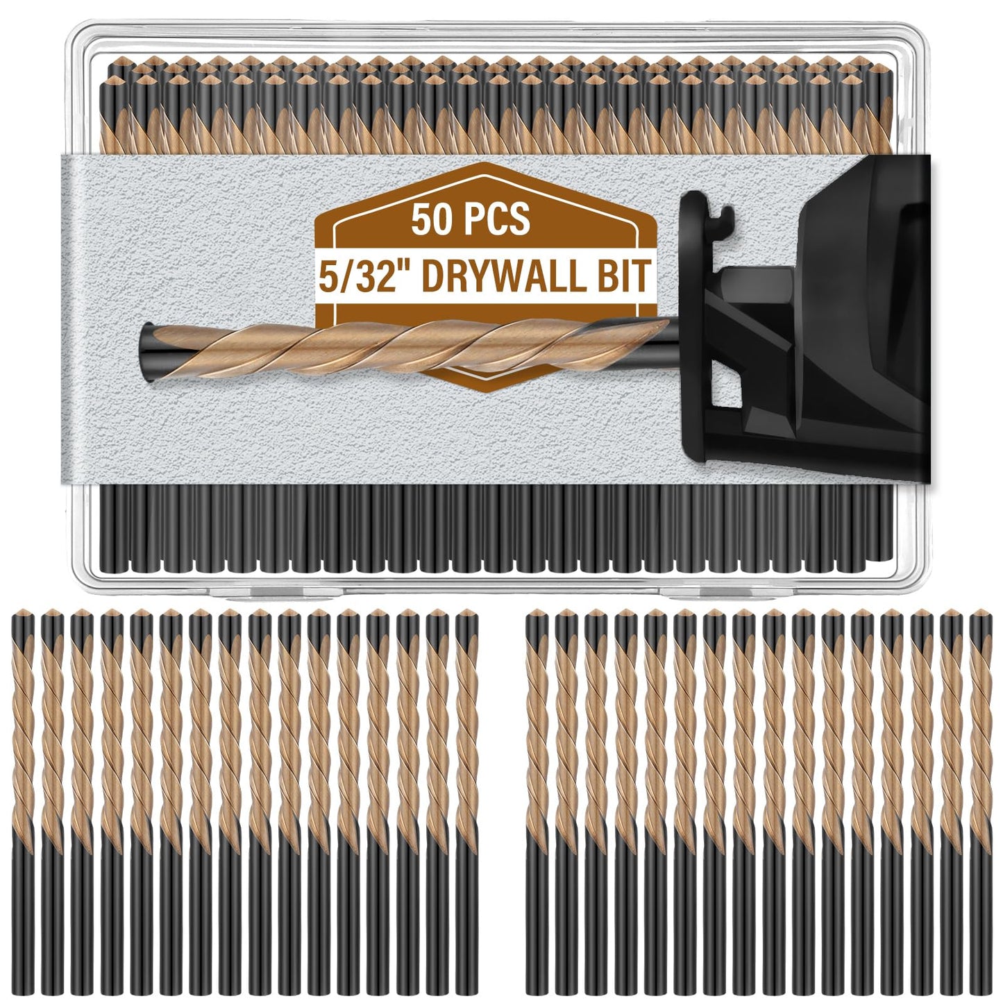 Tondiamo 100 Pcs Drywall Bit Drywall Guide Point Cutting Router Bits Tools for Use with Spiral Saw (5/32")