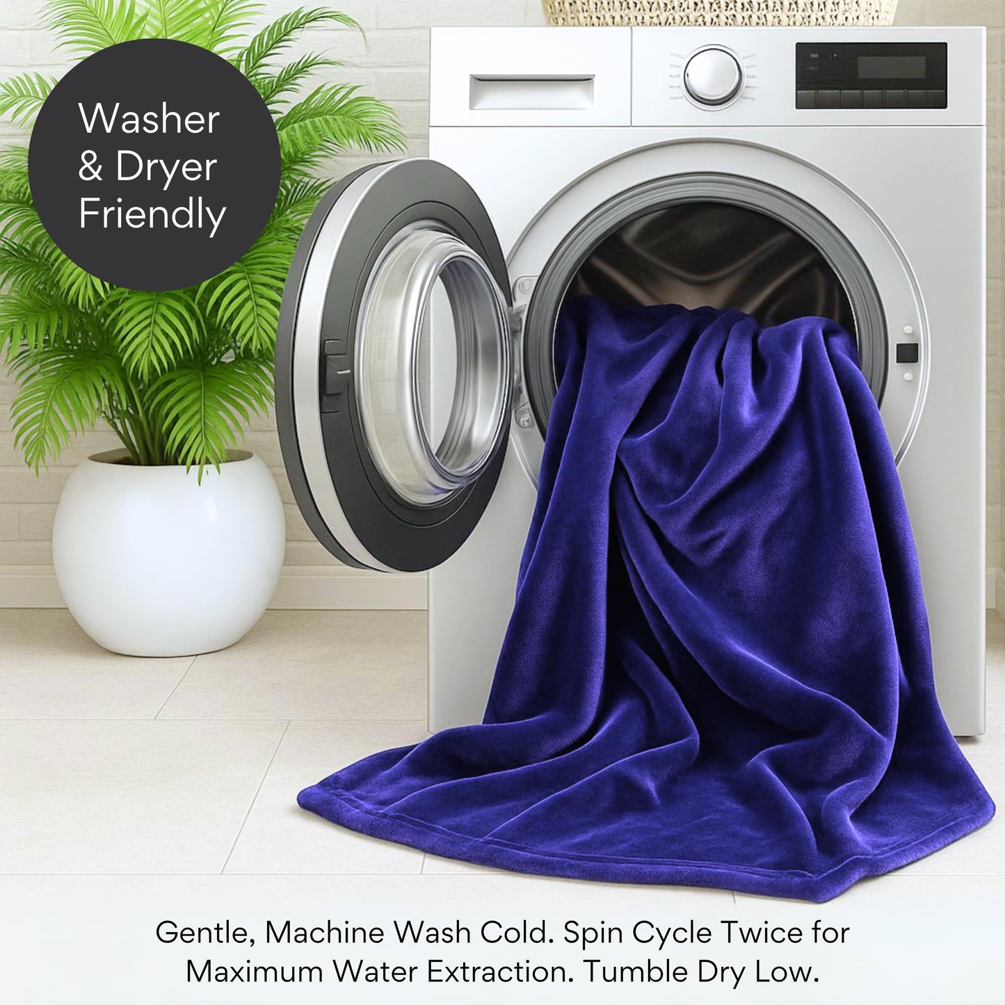 Waterproof Blanket King Size (Indigo, 82x82") Absorbent, Leakproof, Fleece Plush Throw Blankets, Protector for Bed, Couch - Water Proof and Stain Resistant, Moisture Repellant Top Cover, Sherpa Throws