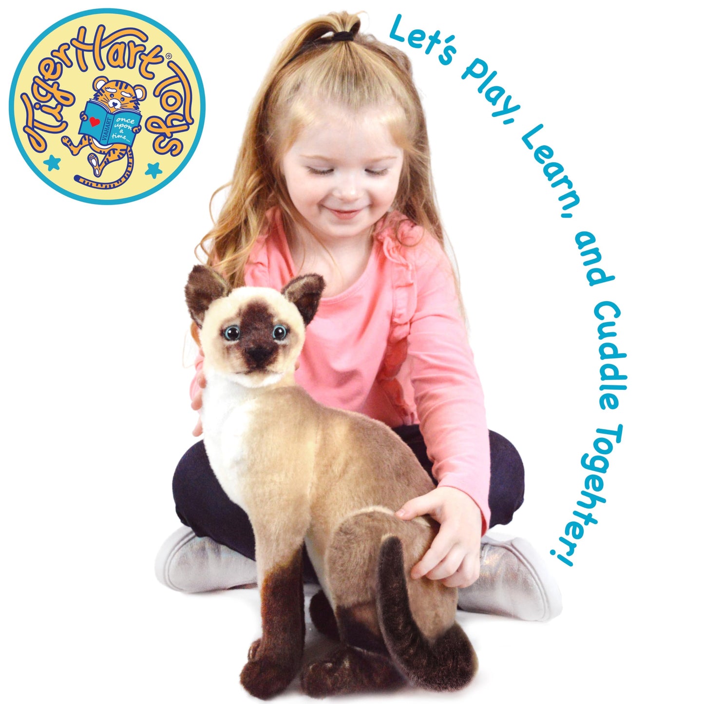 Stefan The Siamese Cat - 14 Inch Stuffed Animal Plush - by TigerHart Toys