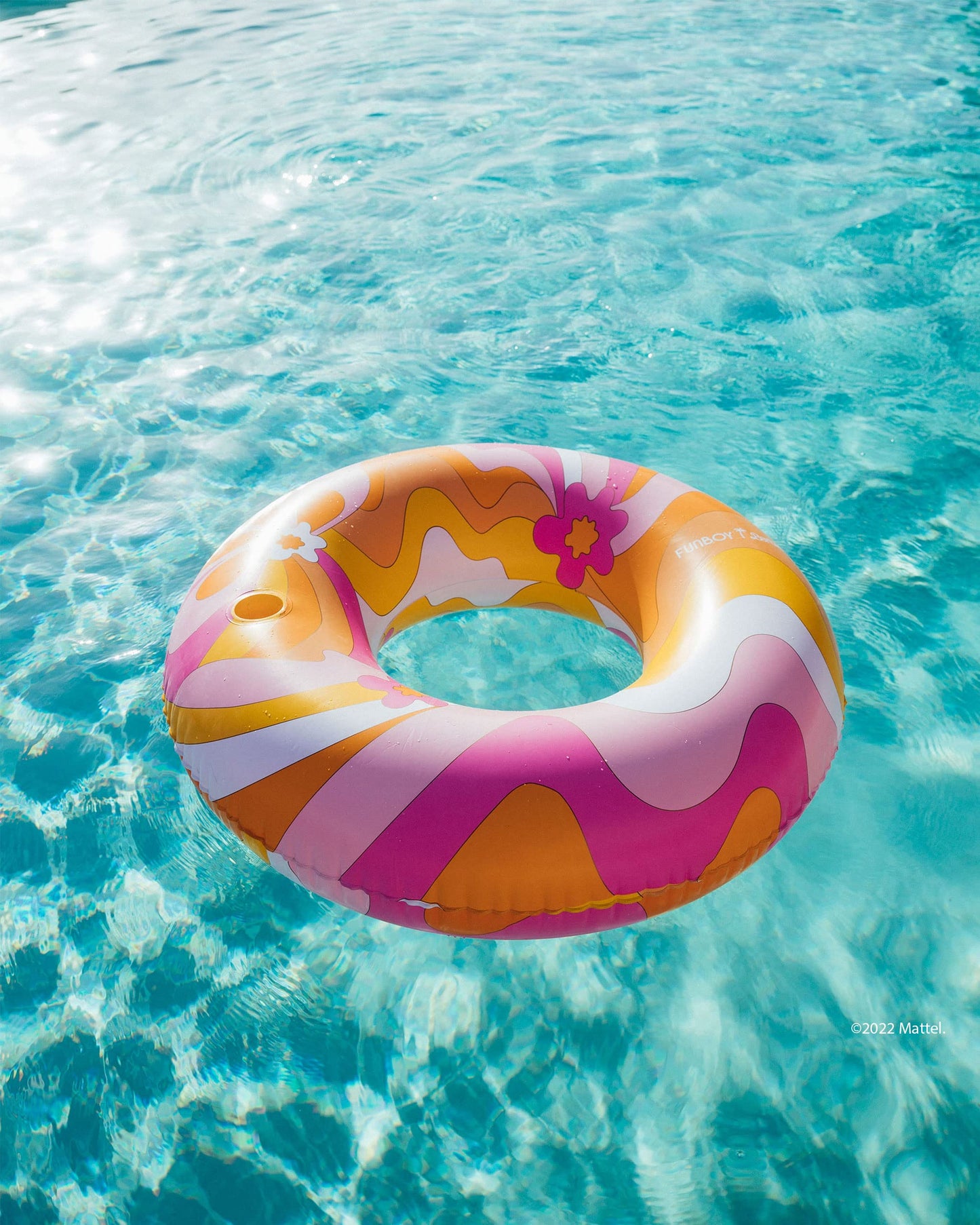 FUNBOY & Barbie Luxury Dream Tube Pool Float Oversized 50'' Adult Tube Float with Cup Holder