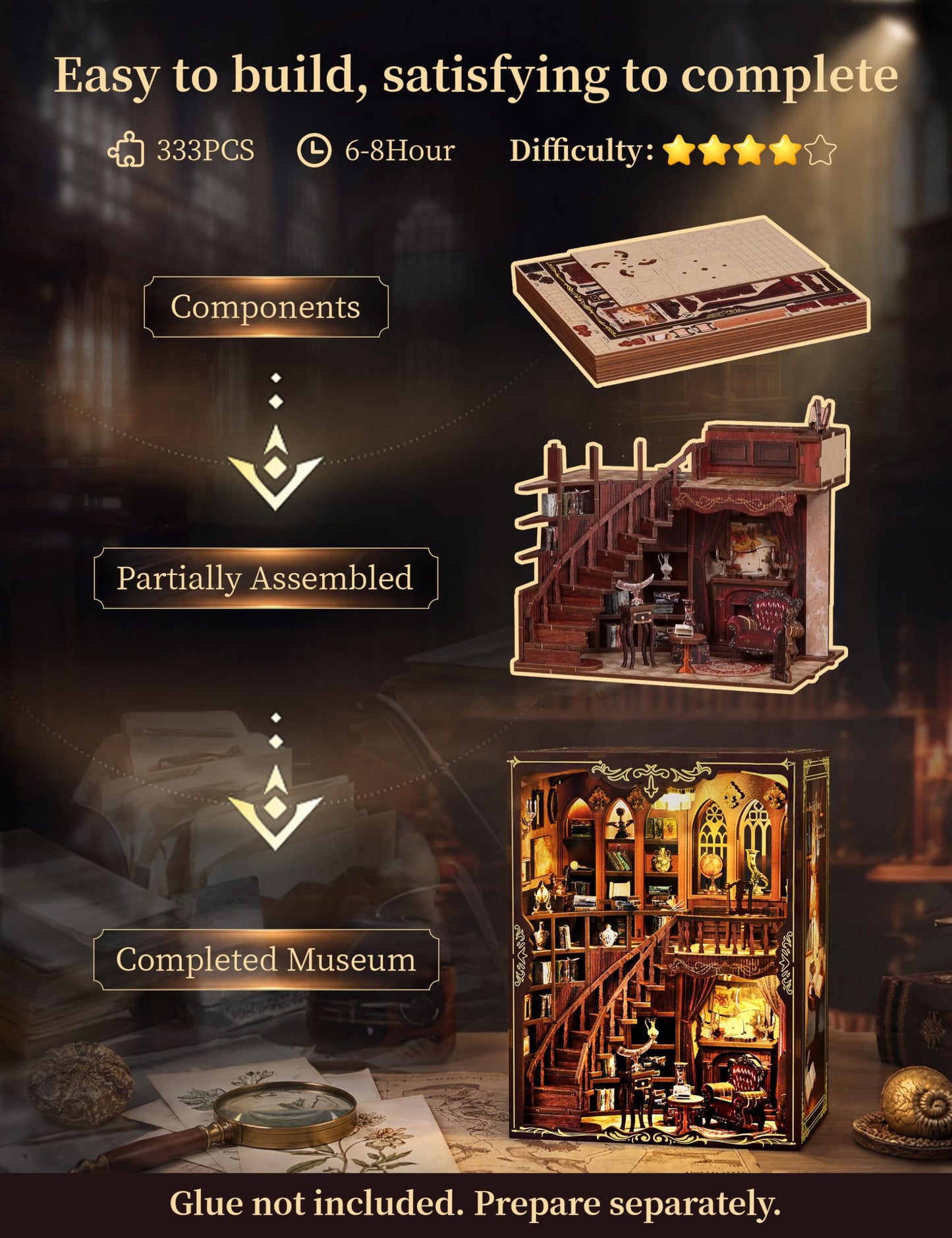 BESSERITE Book Nook Kit
