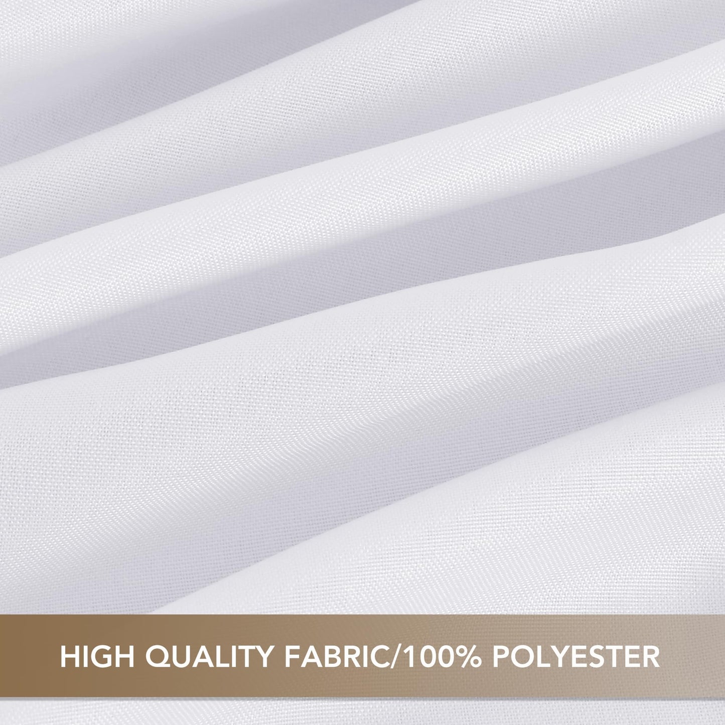 sancua White Table Cloths Rectangle, 8 Pack Tablecoths for 8 Foot Tables - Washable Polyester Fabric Table Cover for Wedding, Birthday Party, Banquet Reception, 60x120 Inch