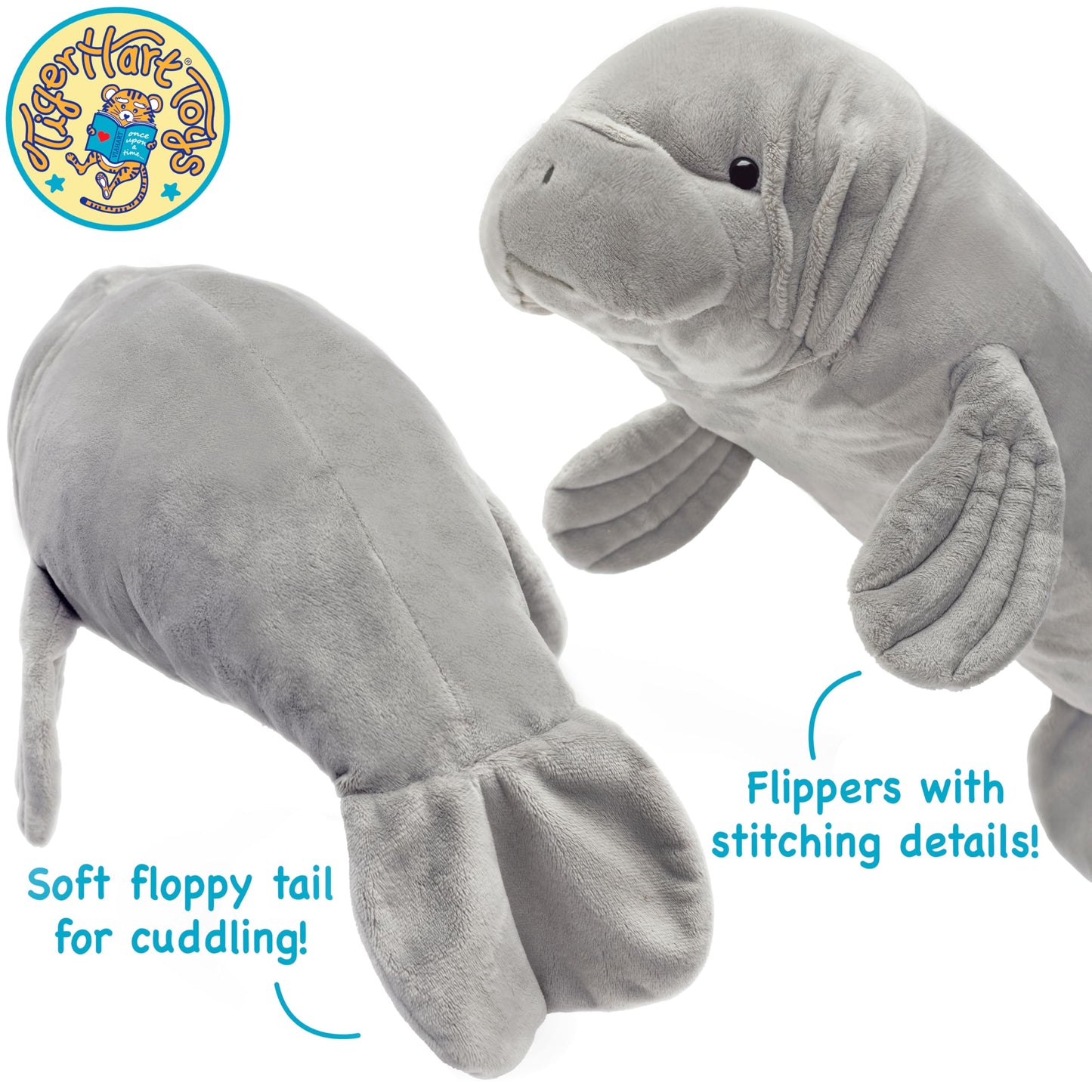 Morgan The Manatee - 21 Inch Stuffed Animal Plush - by TigerHart Toys (New Edition)