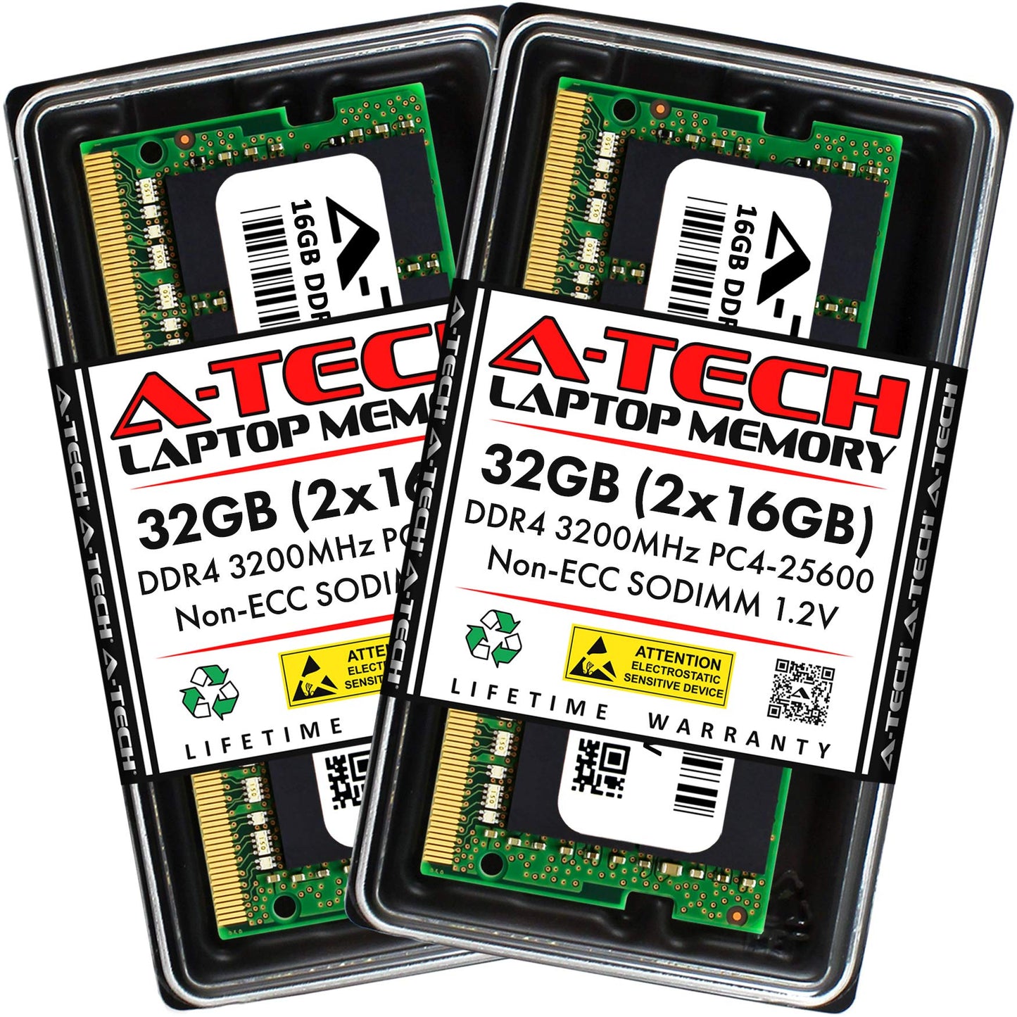A-Tech 32GB (2x16GB) RAM Replacement for CT2K16G4SFRA32A | DDR4 3200MHz PC4-25600 (PC4-3200AA) CL22 SODIMM 1.2V Non-ECC SO-DIMM 260-Pin Laptop, Notebook Memory Modules