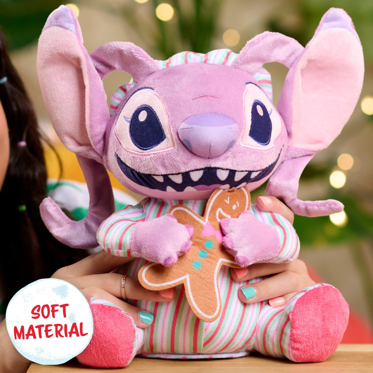 Stitch Holiday Feature Plush - Angel, Kids Toys for Ages 3 Up, Gifts and Presents