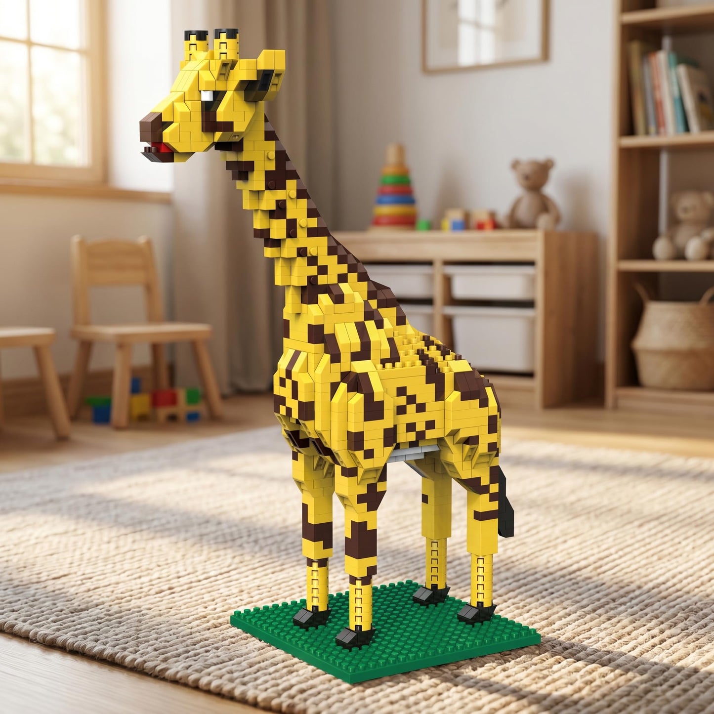 Giraffe Micro Mini Building Blocks Set for Adults,No Compatible with Lego Animals,920+PCS 3D Model Creative Decor Collection Building Toy, Gift for Birthday & Christmas