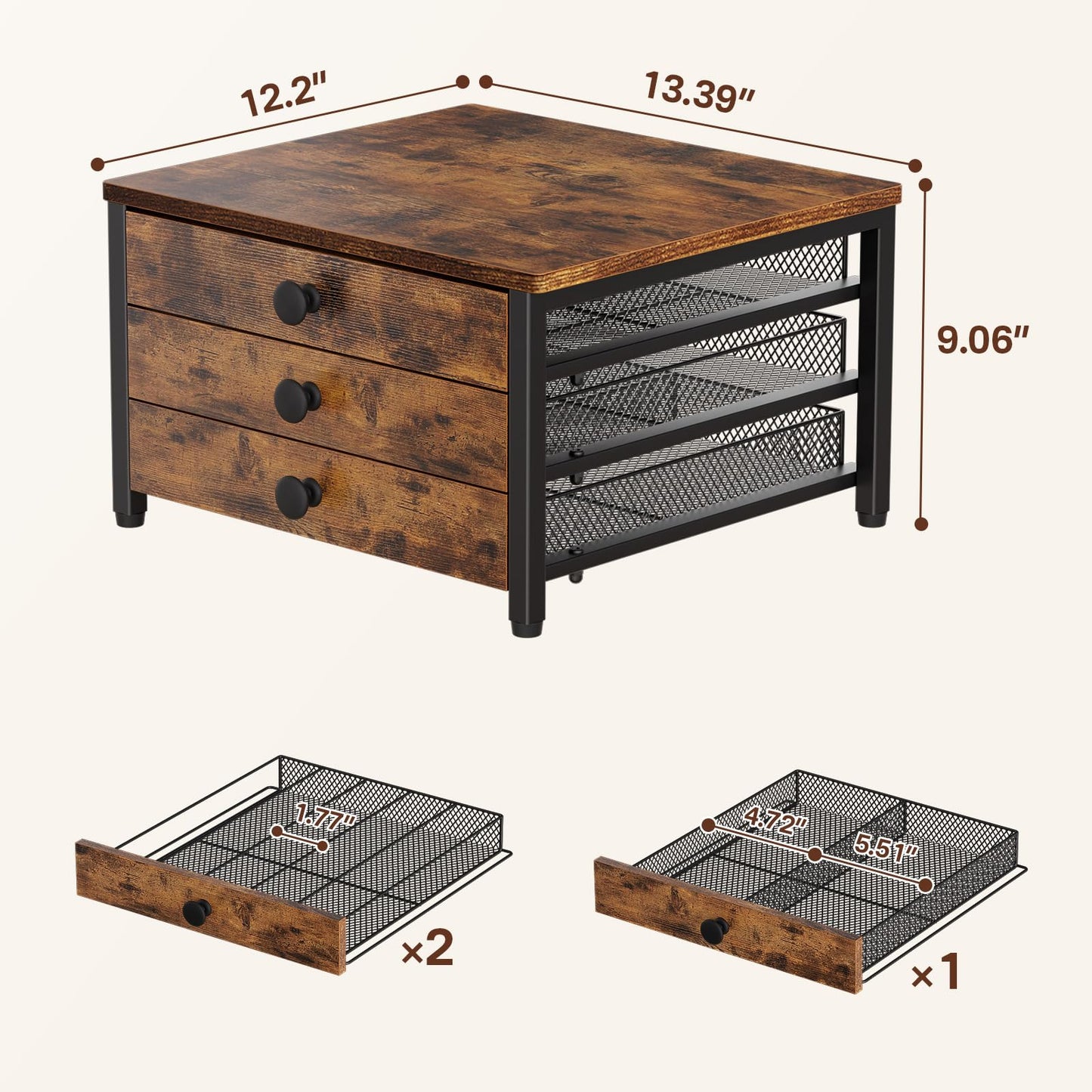 Coffee Pod Holder for Countertop, 3 Tier K Cup Holder Drawer, Coffee Bar Organizer 60 Coffee Pods Storage Organizer with Sliding Drawer for Coffee Station